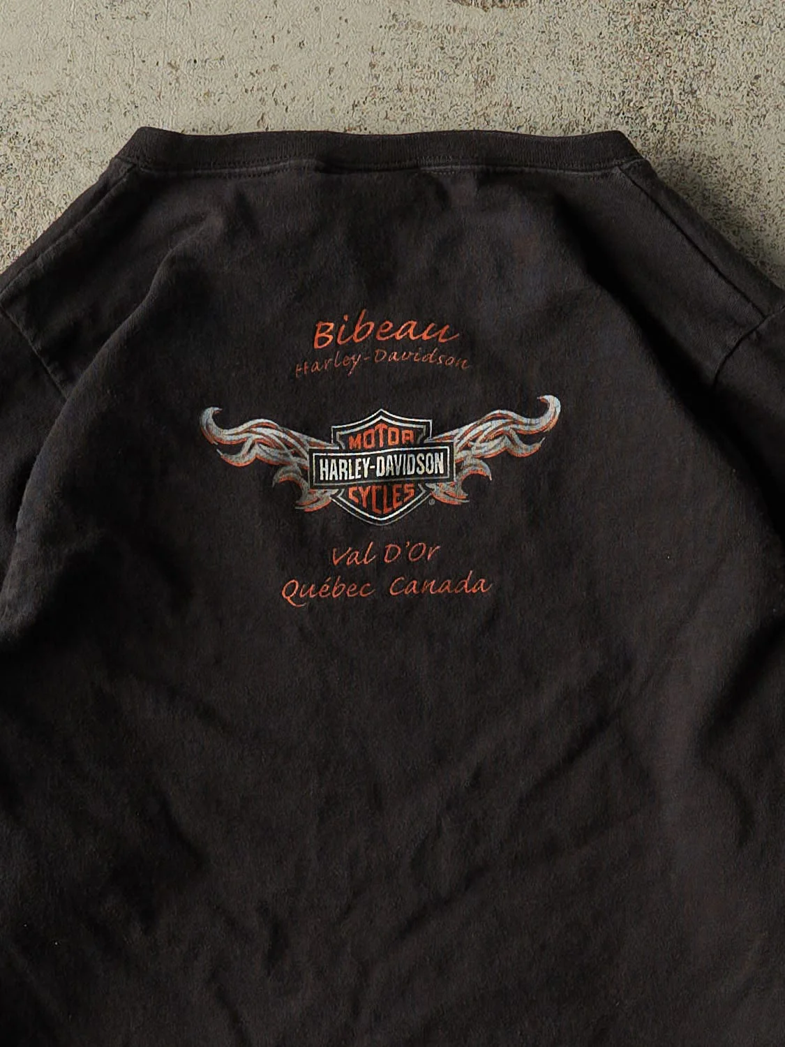 Vintage 06' Black Harley Davidson Quebec Flame Long Sleeve (XXS/XS) - Image 4