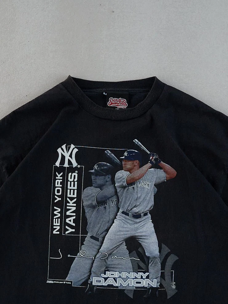 Vintage 06' Black New York Yankees Johnny Damon Graphic Tee (L) - Image 2
