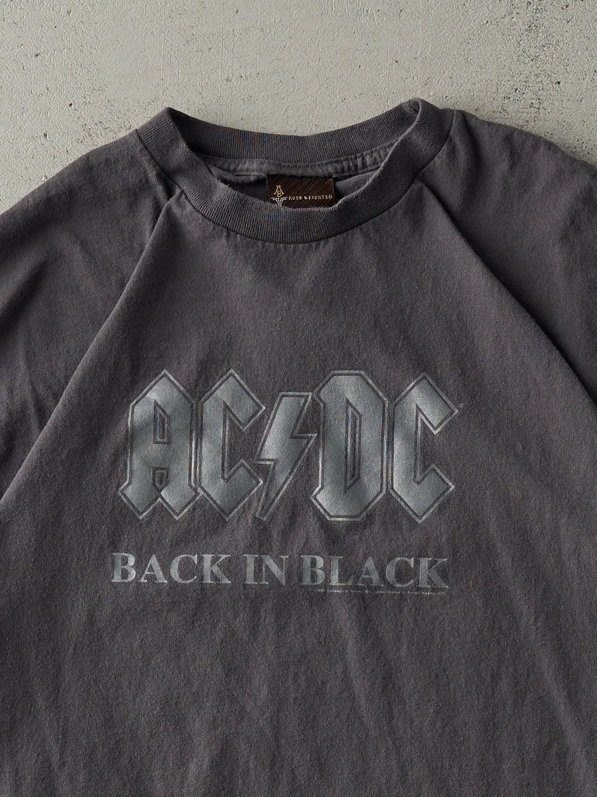 Vintage 06' Charcoal Grey ACDC Back in Black Tee (L) - Image 2