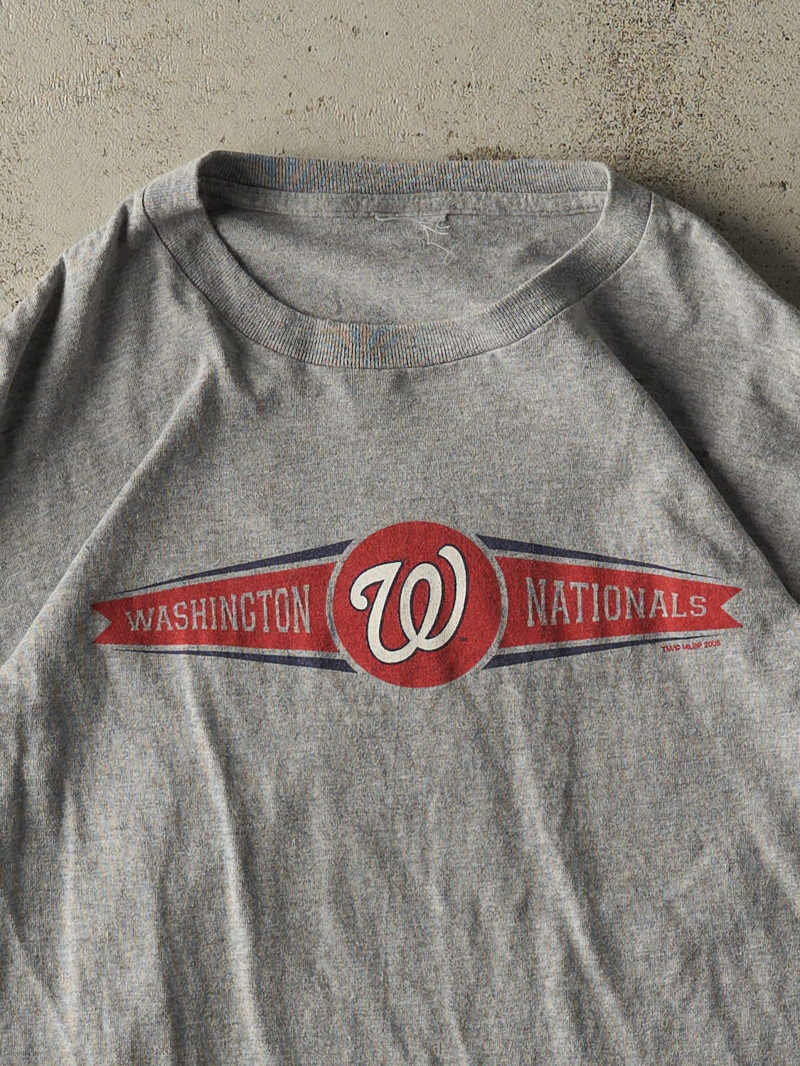 Vintage 06' Grey Washington Nationals Tee (L/XL) - Image 2