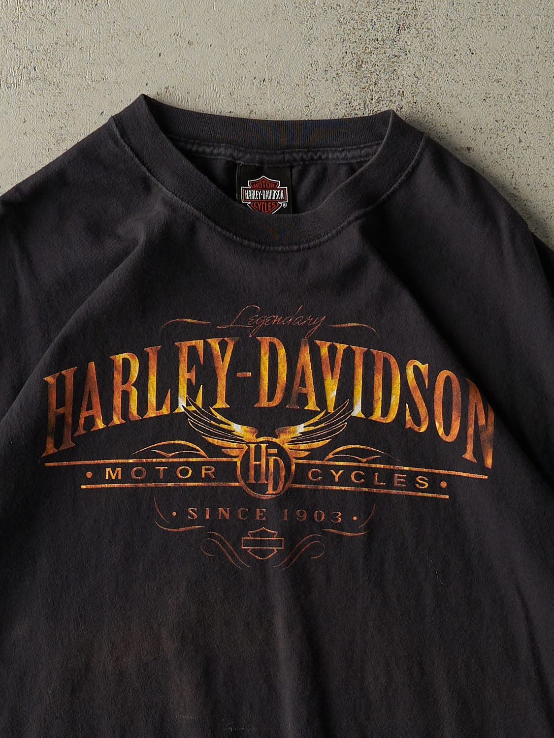 Vintage 07' Black Harley Davidson Williamsport PA Tee (L/XL) - Image 3