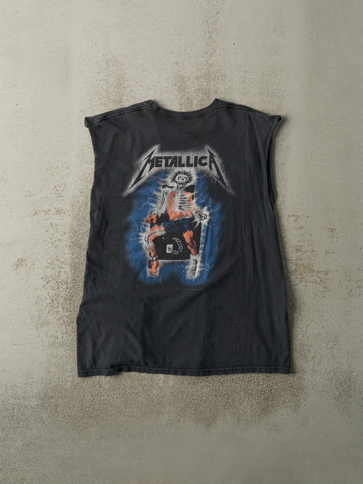 Vintage 07' Black Metallica Ride The Lightening Cut Off Tee (L) - Image 2