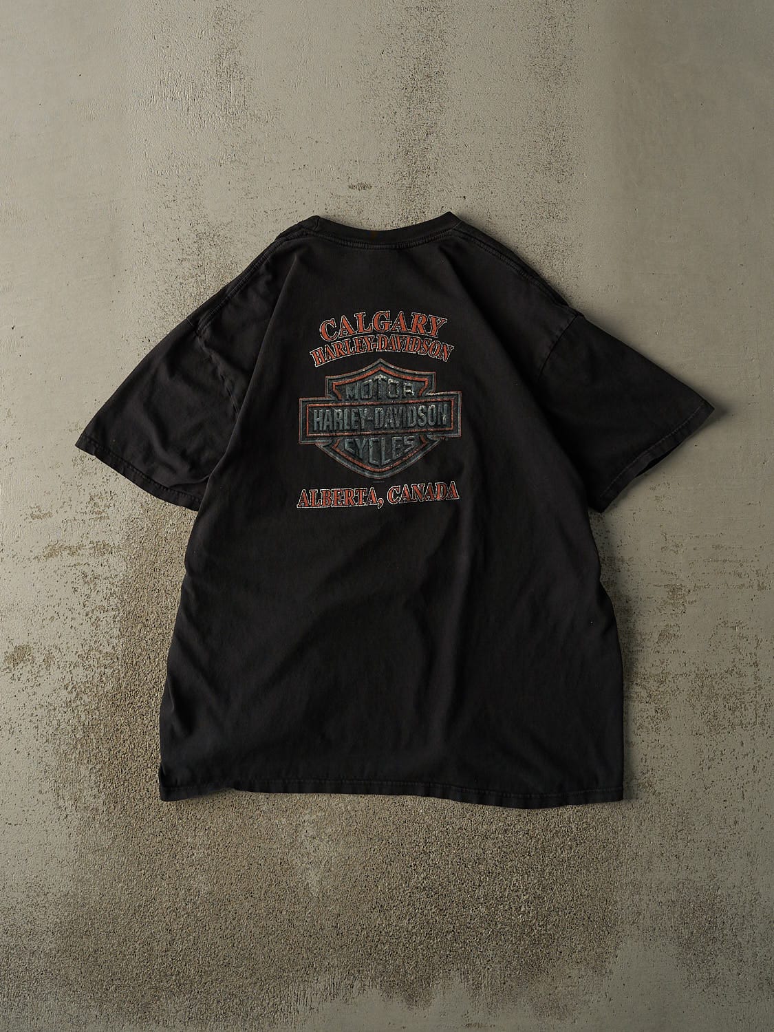 Vintage 08' Black Harley Davidson Calgary Alberta Tee (XL) - Image 2