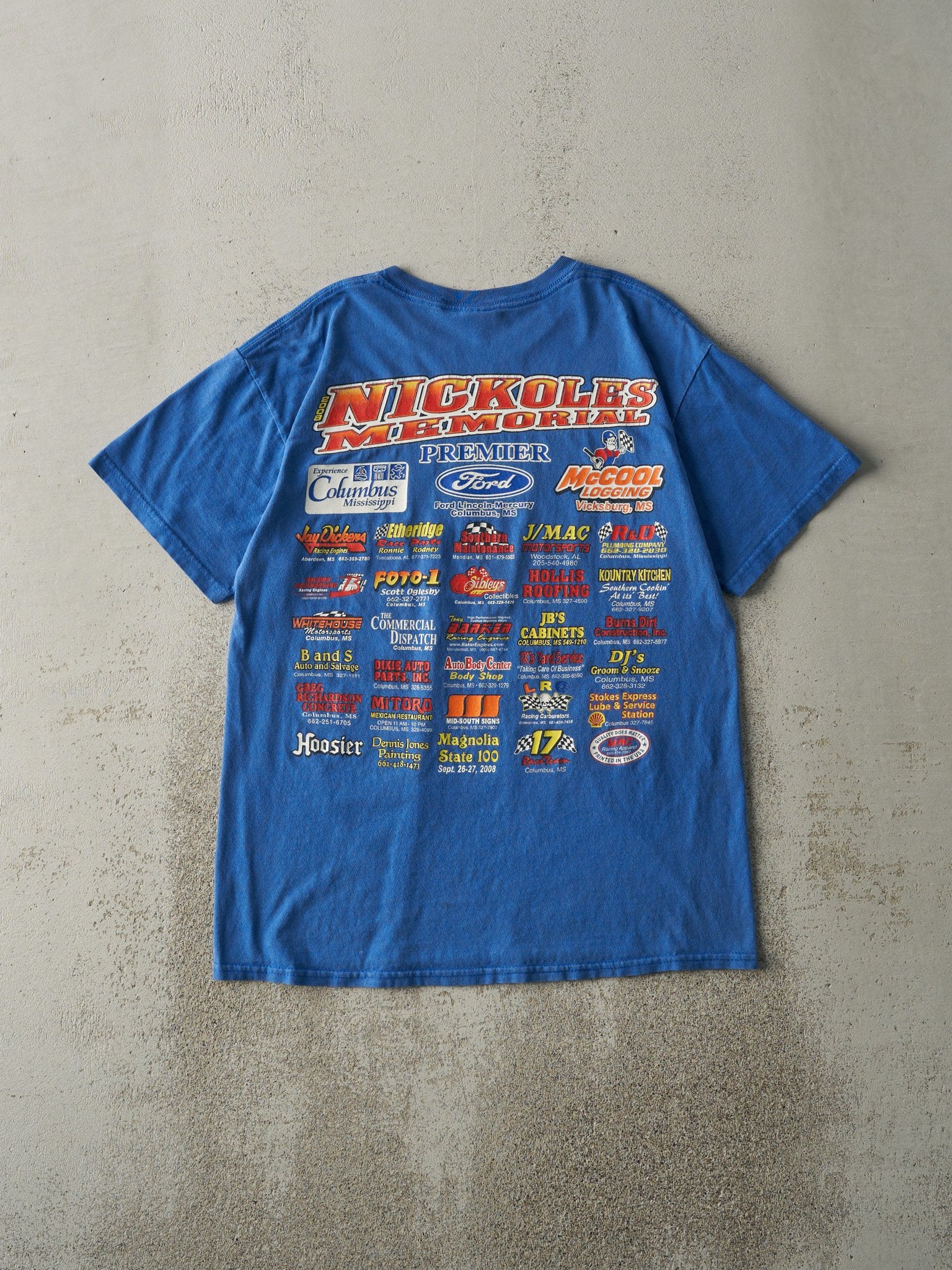 Vintage 08' Blue Ford Premier Racing Tee (S/M) - Image 2