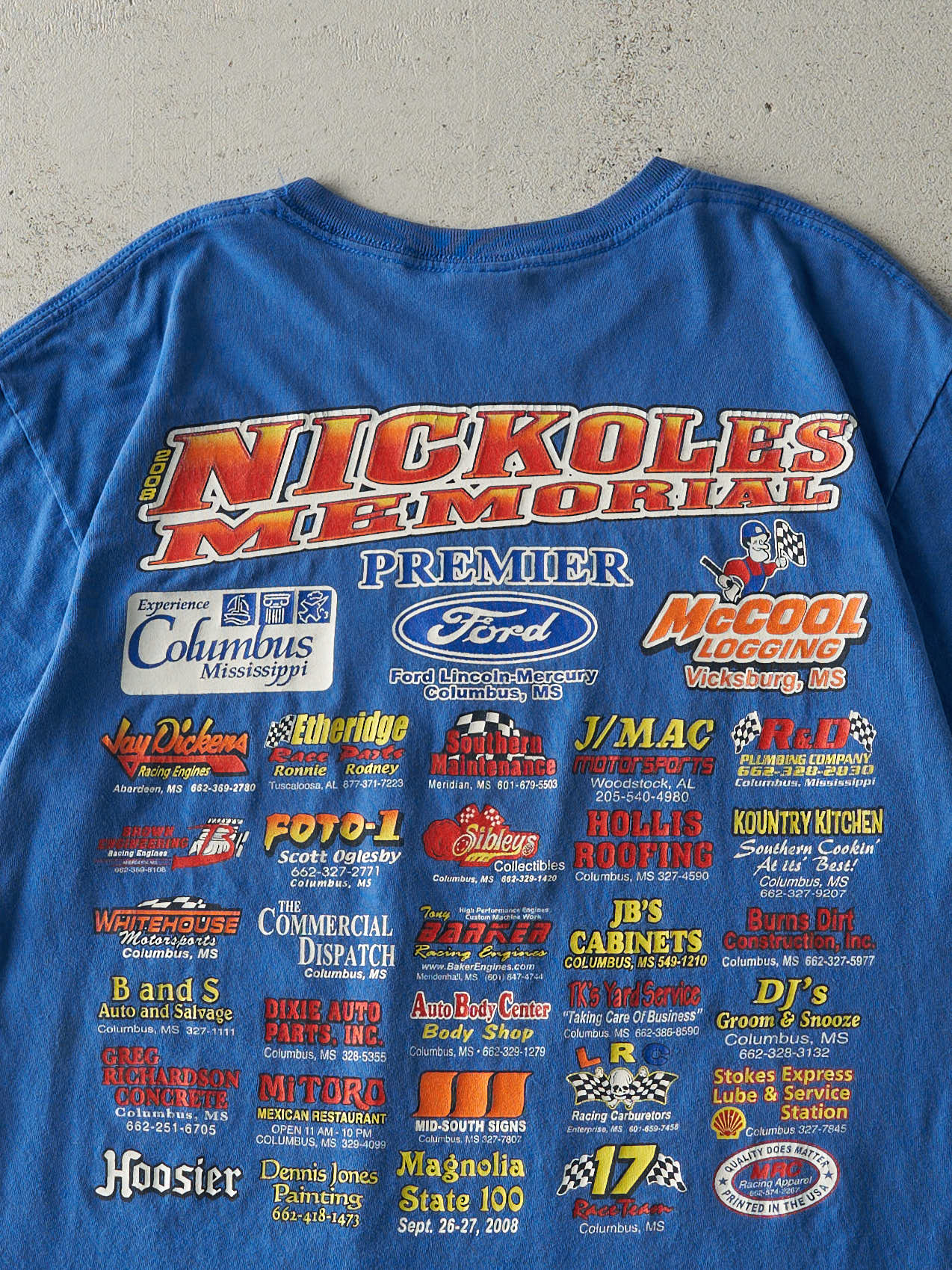 Vintage 08' Blue Ford Premier Racing Tee (S/M) - Image 4