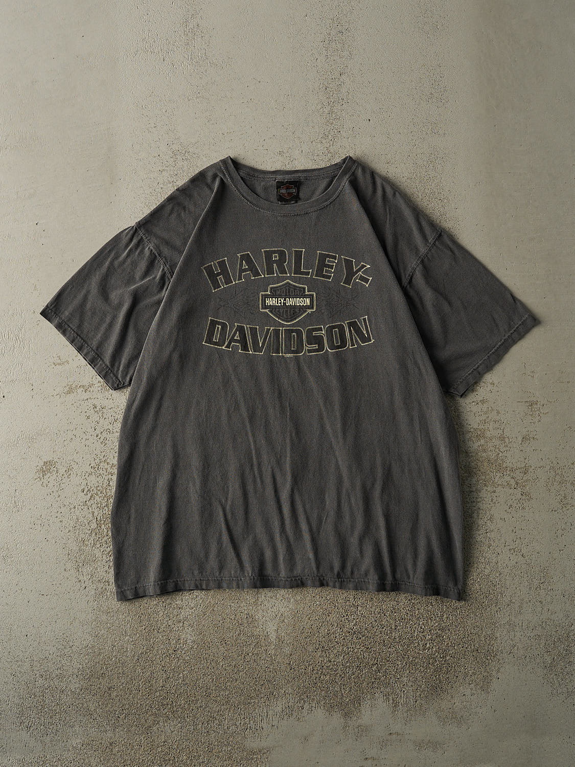 Vintage 08' Charcoal Grey Harley Davidson Tee (XL/XXL)