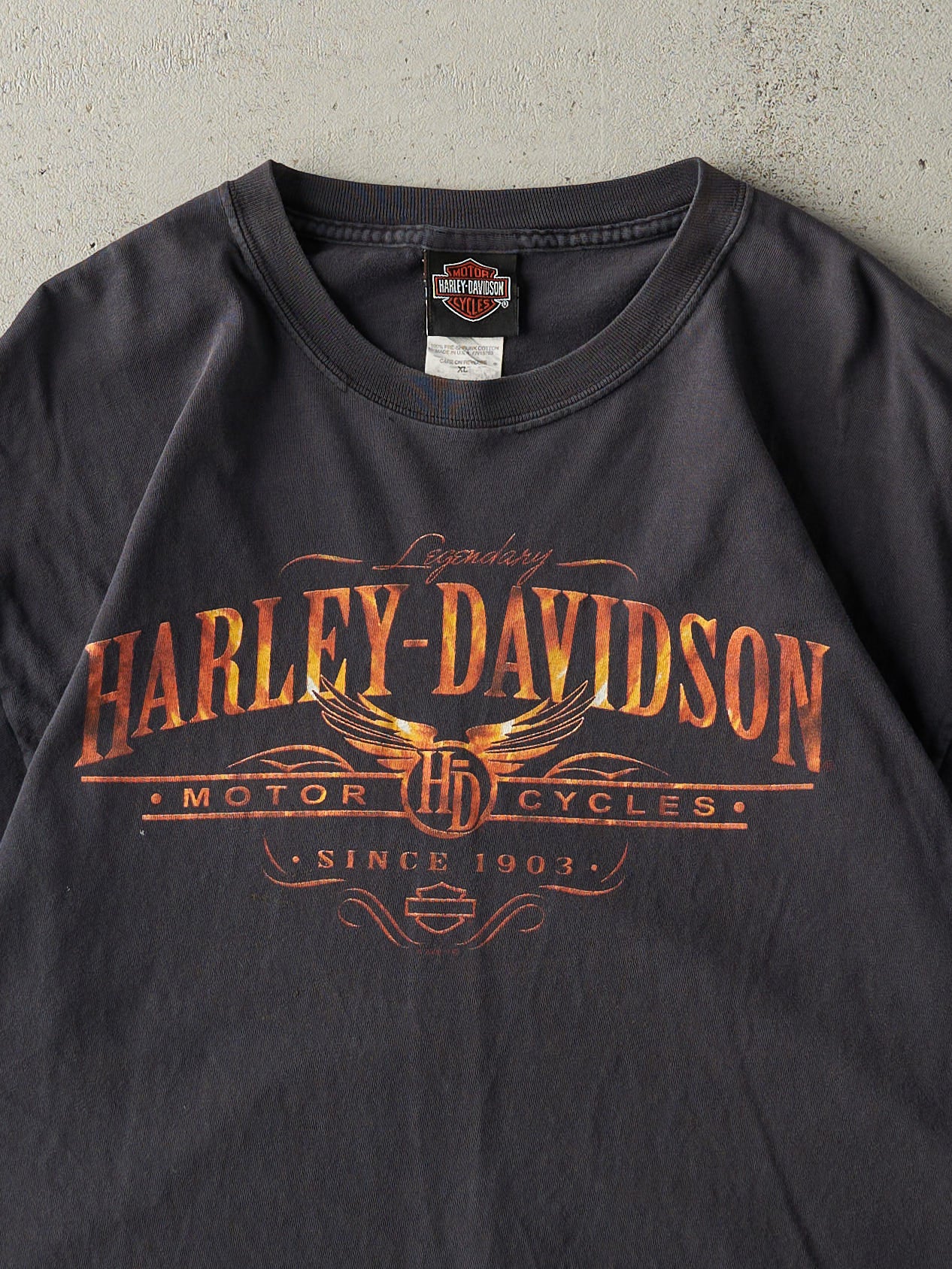 Vintage 08' Faded Black Stroudsburg PA Harley Davidson Tee (L) - Image 3
