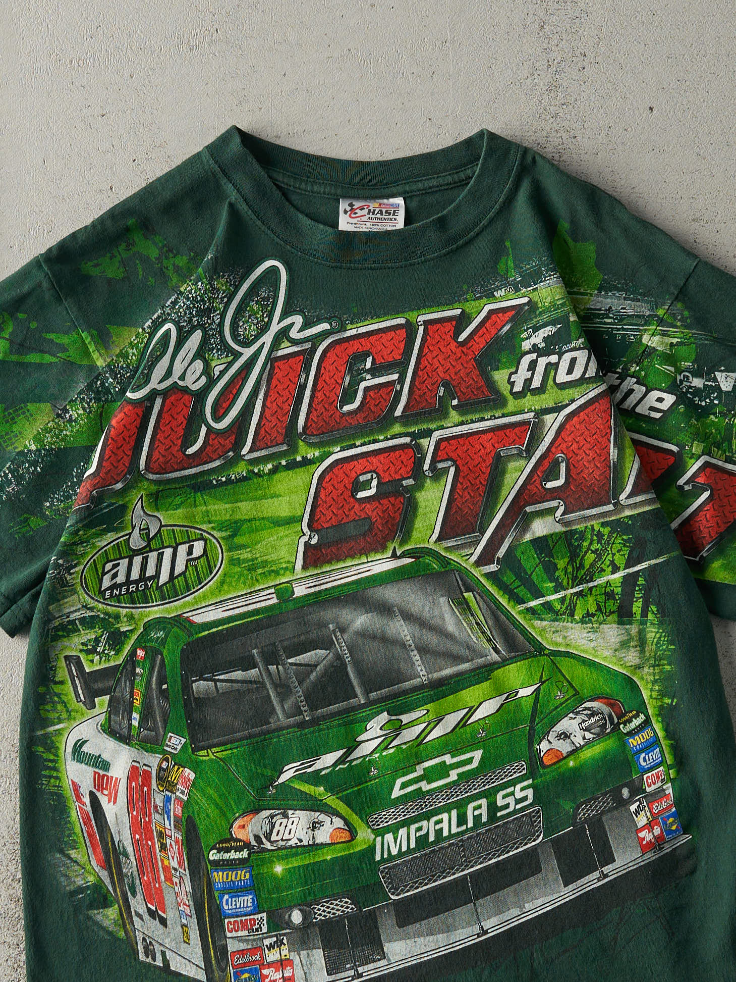 Vintage 08' Forest Green Dale Earnhardt Jr. Nascar Racing Tee (M) - Image 3
