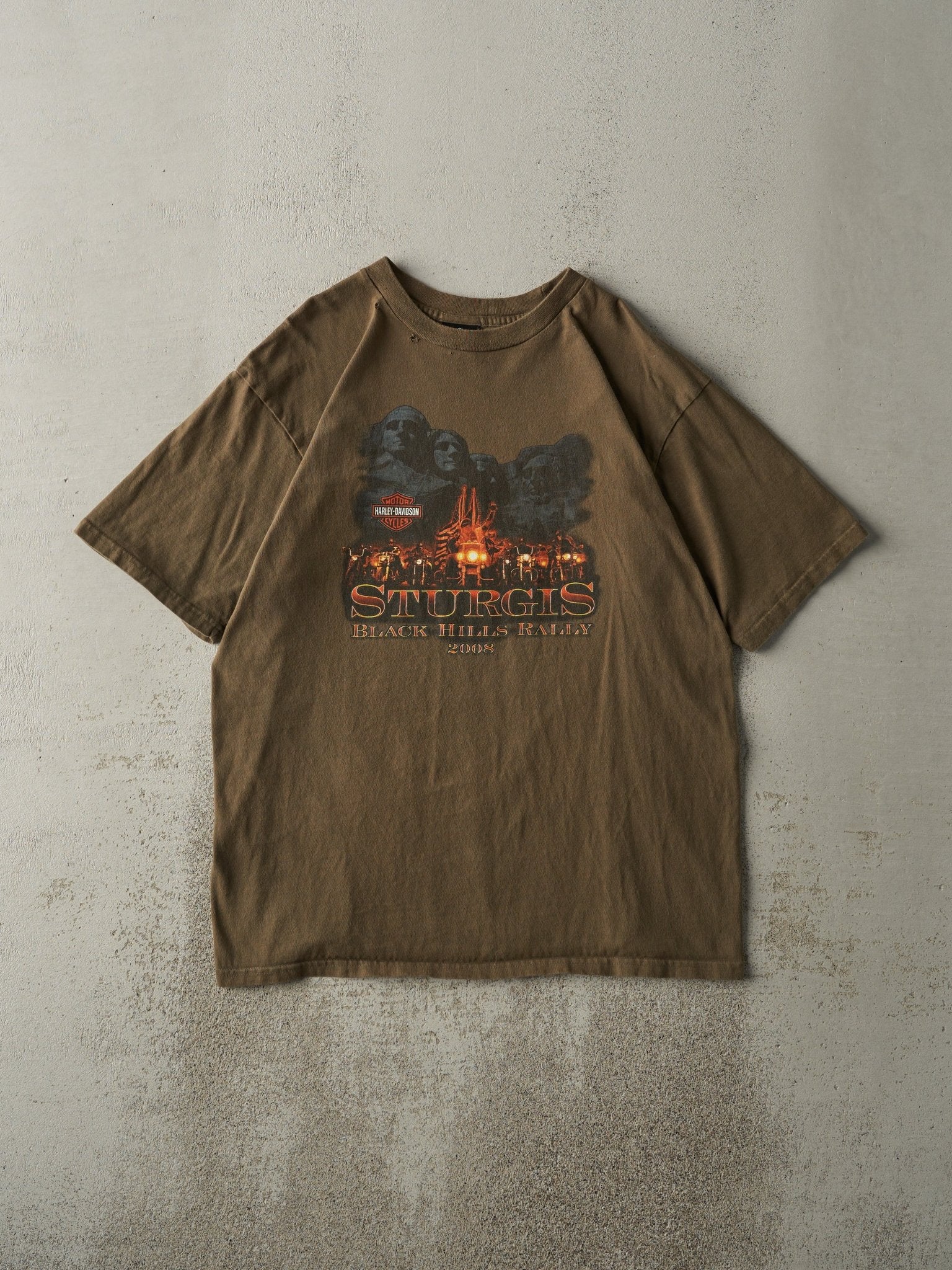 Vintage 08' Green Harley Davidson Sturgis Black Hills Rally Tee (L)