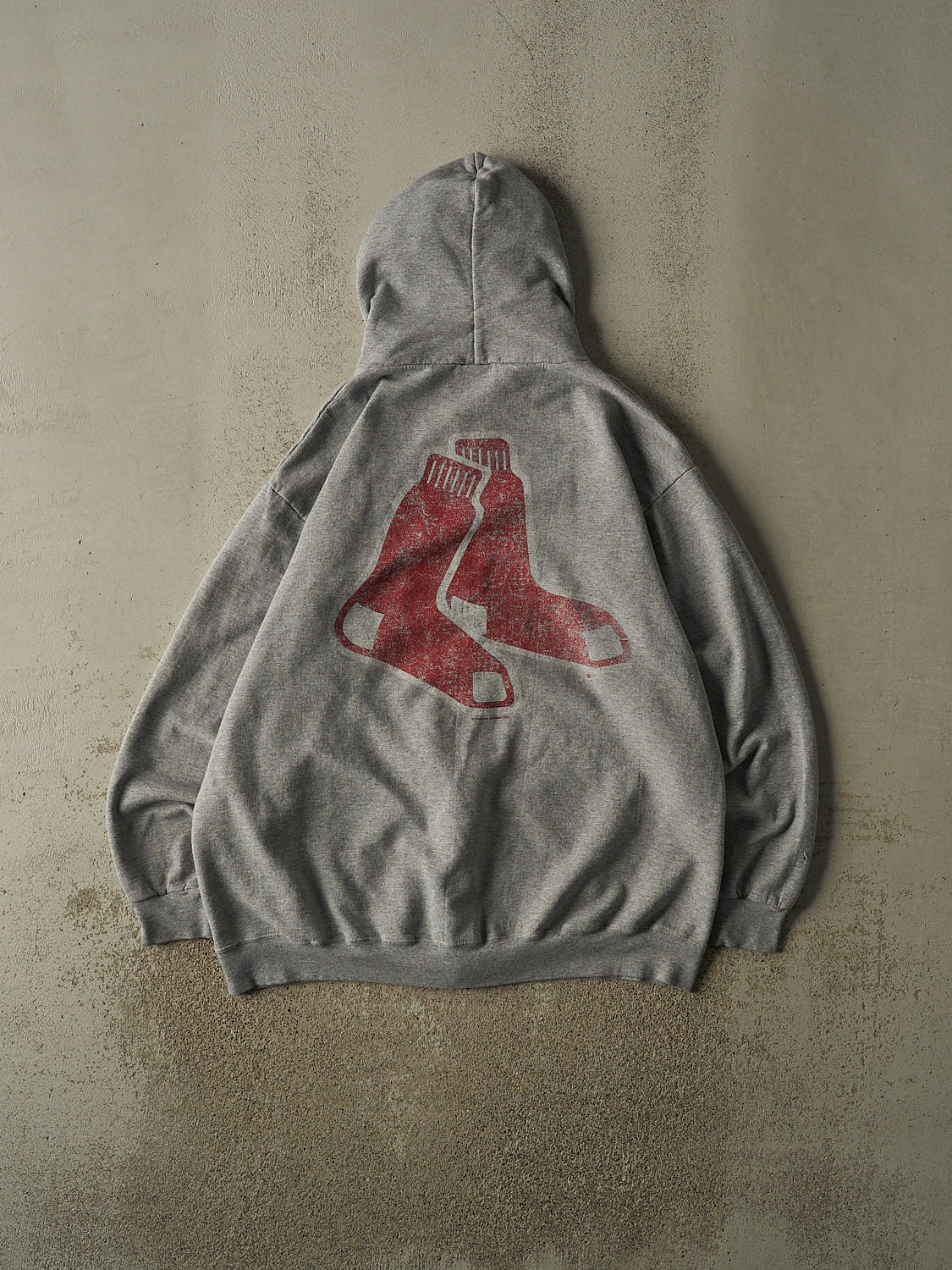 Vintage 08' Grey Boston Red Sox Zip Up Hoodie (XXL) - Image 2