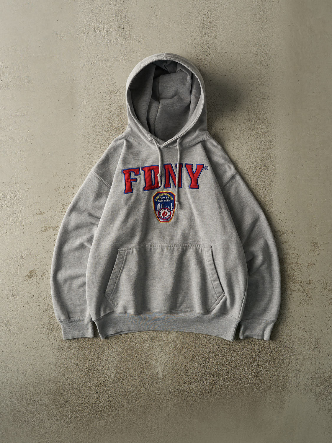 Vintage 08' Grey FDNY Fire Department Of New York Hoodie (S/M)