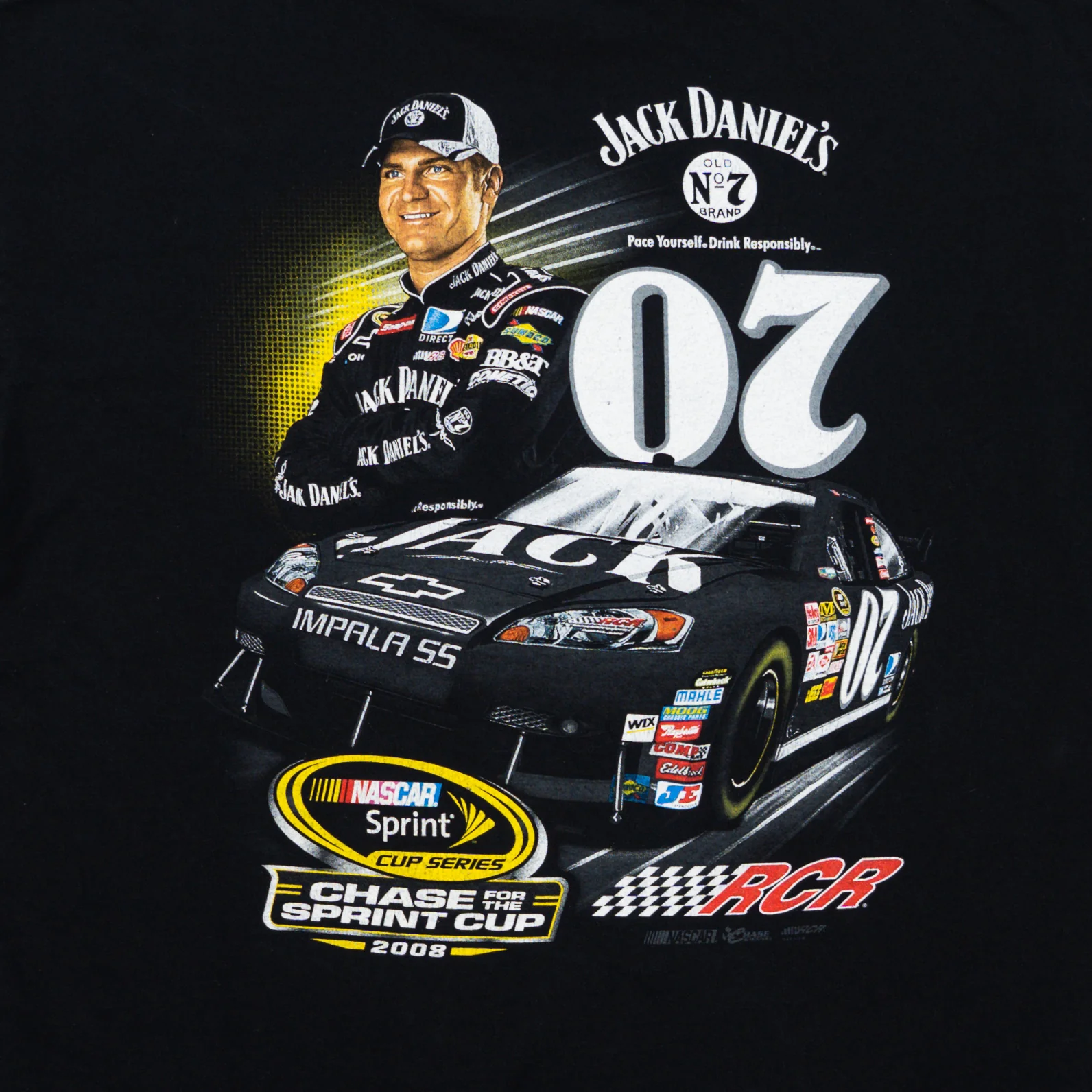 Vintage '08 Nascar x Jack Daniels #55 Racing Tee (L) - Image 4