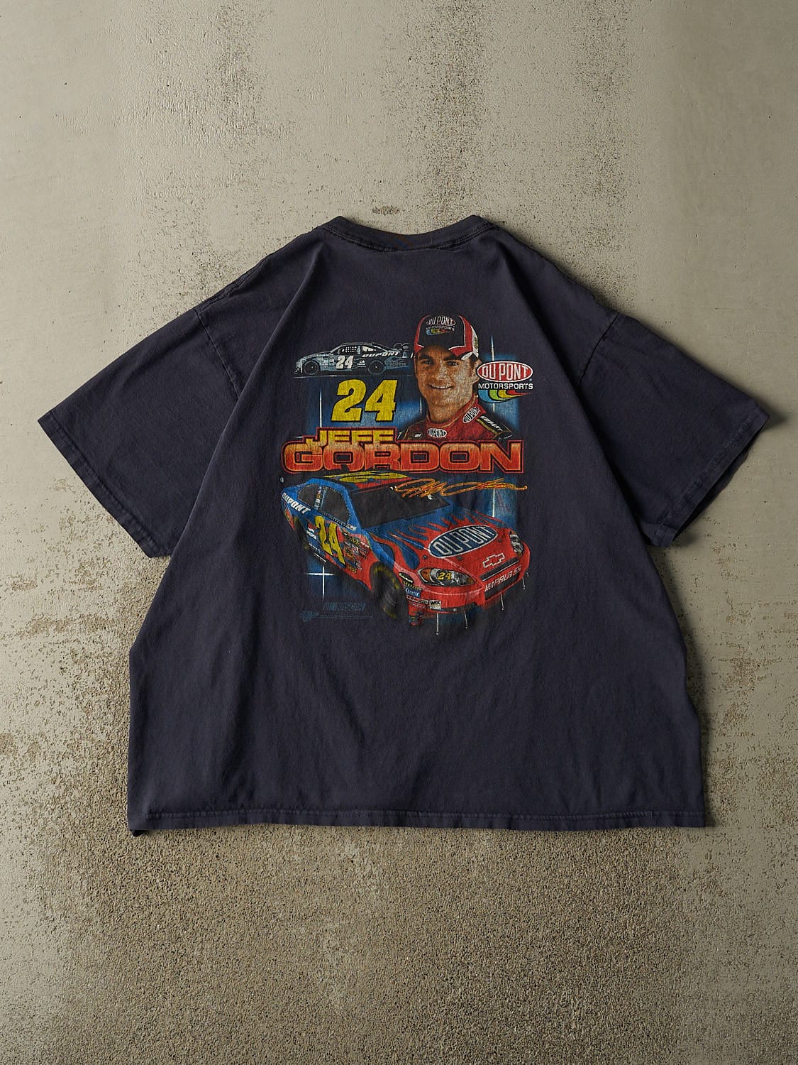 Vintage 08' Navy Blue Jeff Gordon Nascar Tee (L/XL) - Image 2