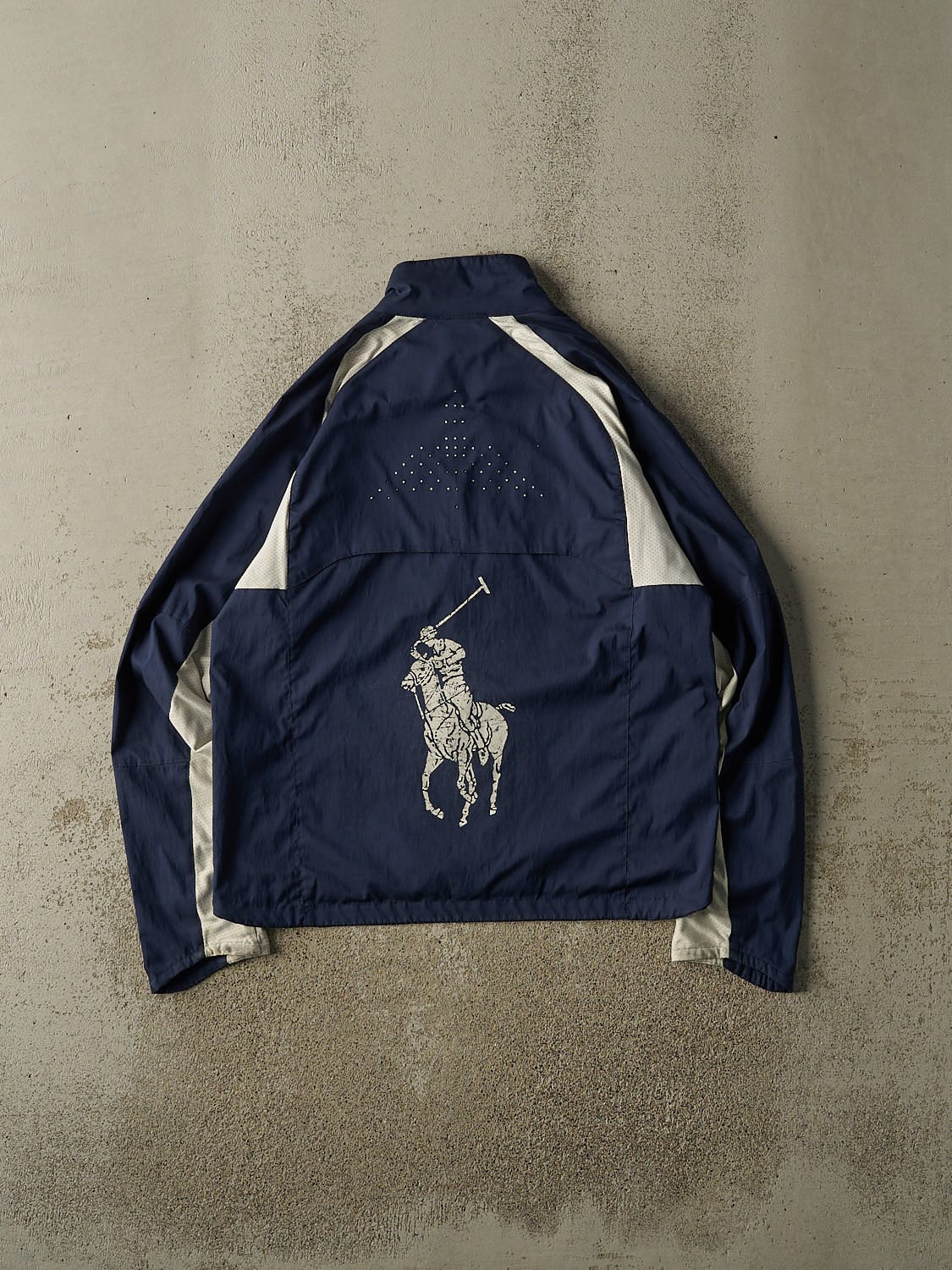 Vintage 08' Navy Blue Polo US Open Windbreaker Jacket (S/M) - Image 3