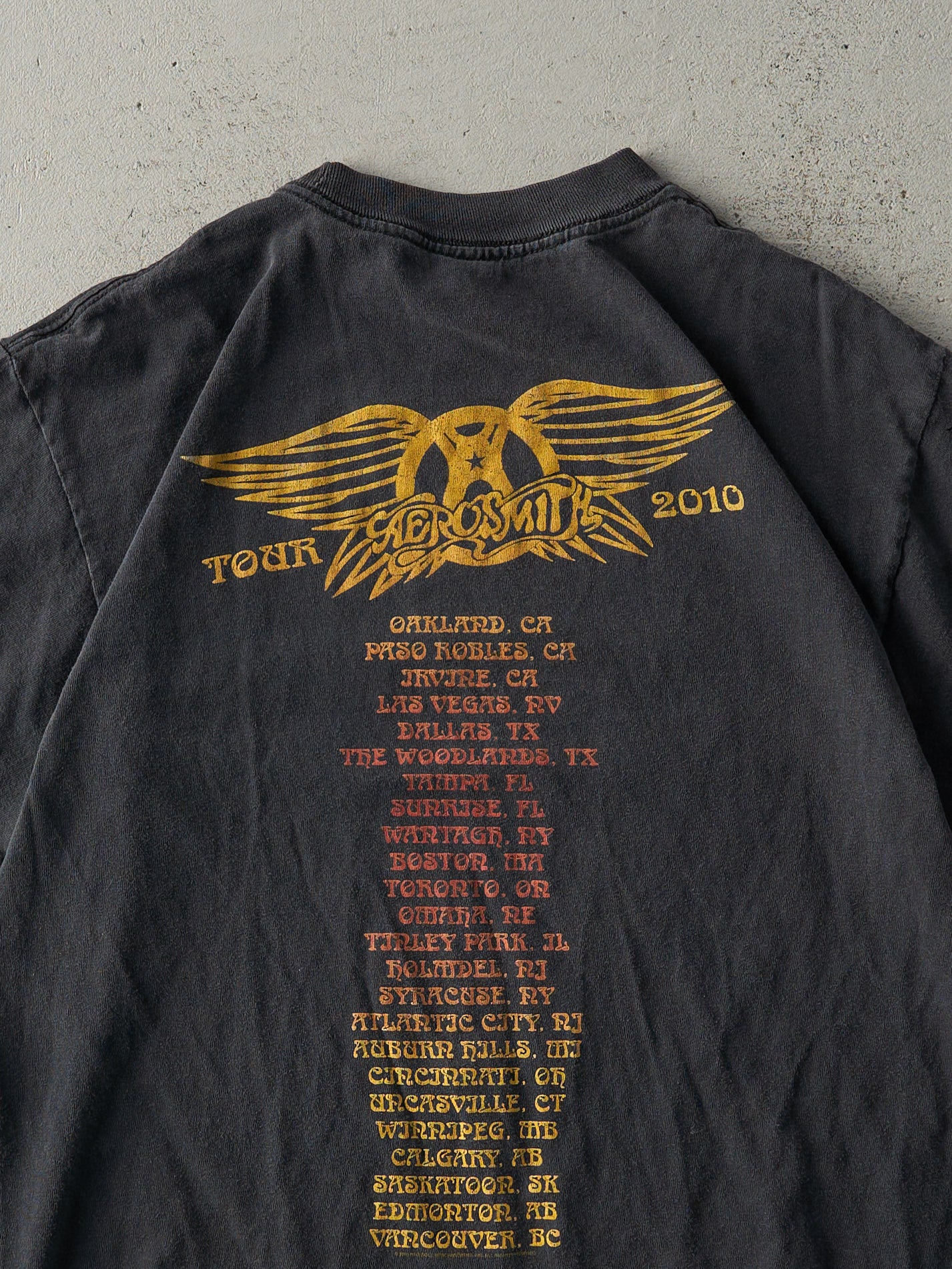 Vintage 10' Black Aerosmith Tour Tee (S) - Image 4