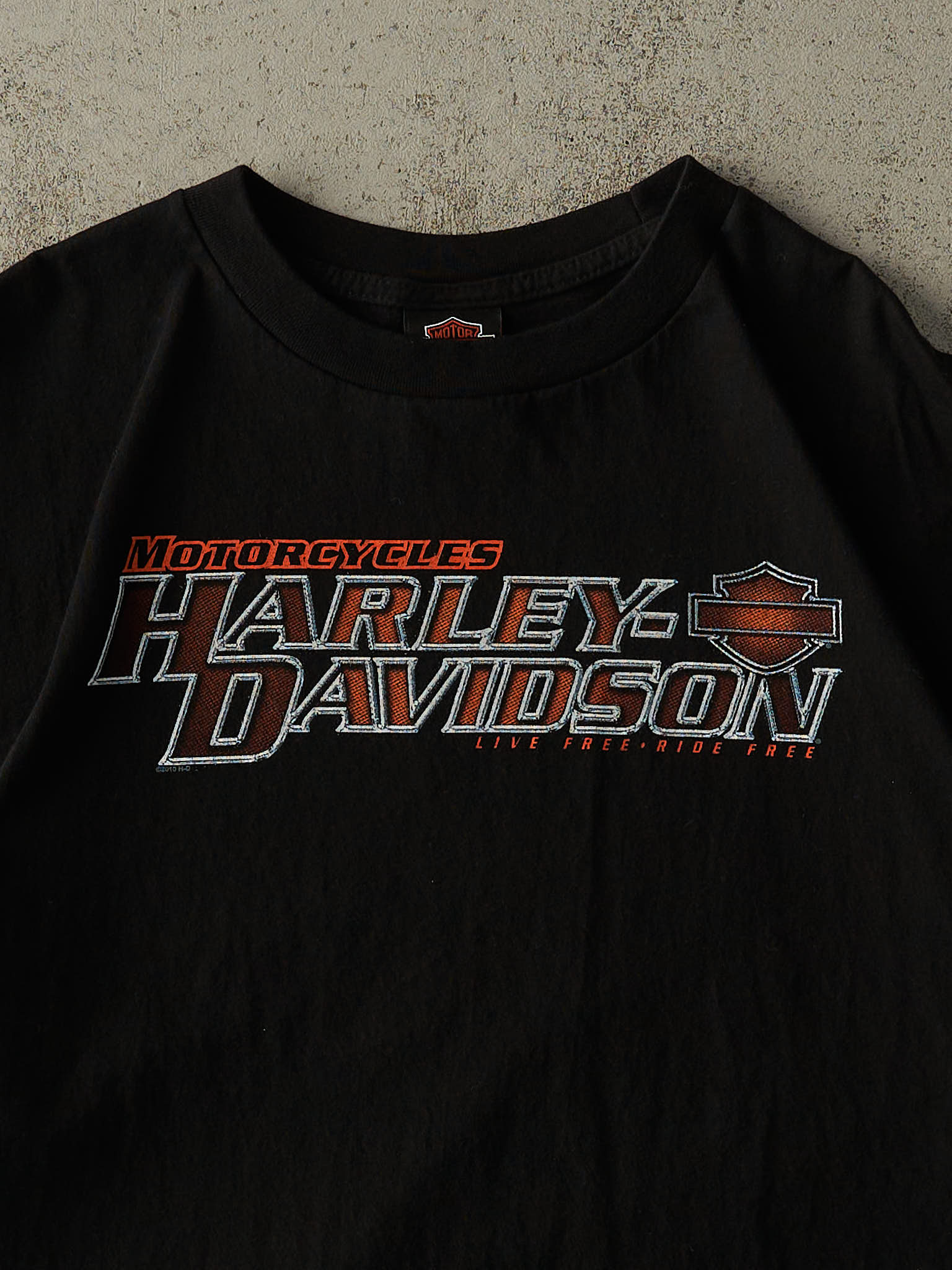 Vintage 10' Black Las Vegas NV Harley Davidson Tee (XL/XXL) - Image 3