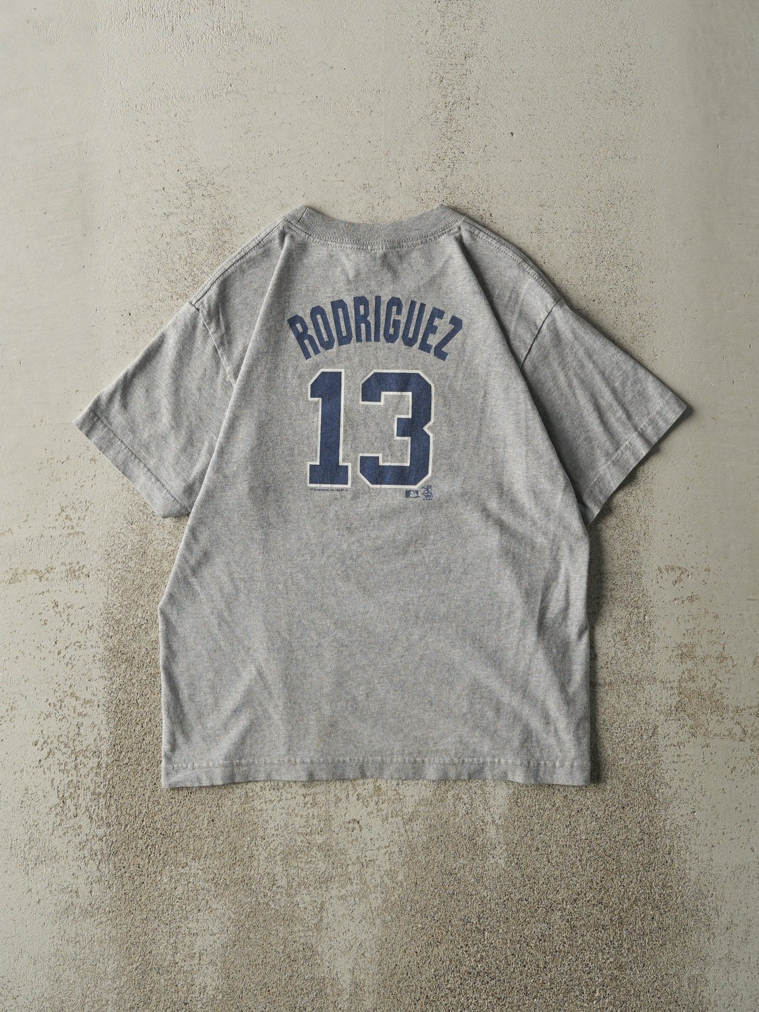 Vintage 10' Grey New York Yankees #13 Alex Rodriguez Tee (S) - Image 3