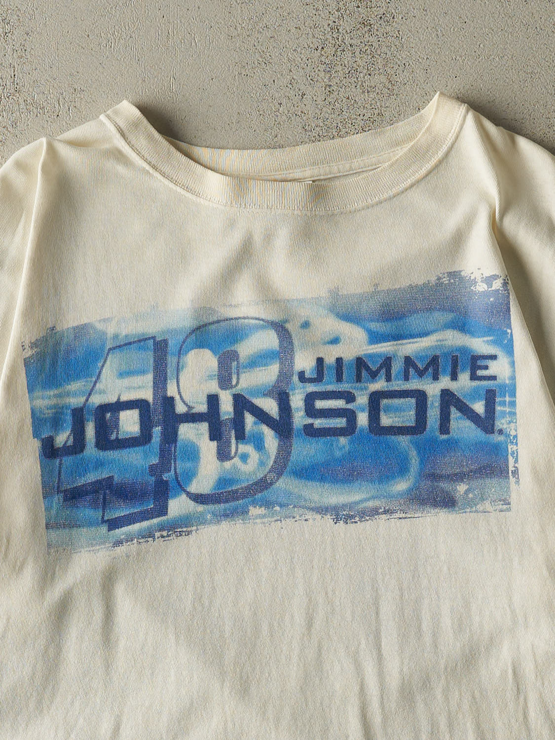 Vintage 10' White Jimmie Johnson Nascar Racing Tee (L/XL) - Image 3