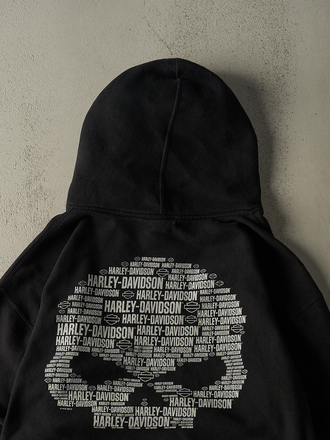 Vintage 12' Black Harley Davidson Cape Cod Zip Up Hoodie (XXL/XXXL) - Image 4
