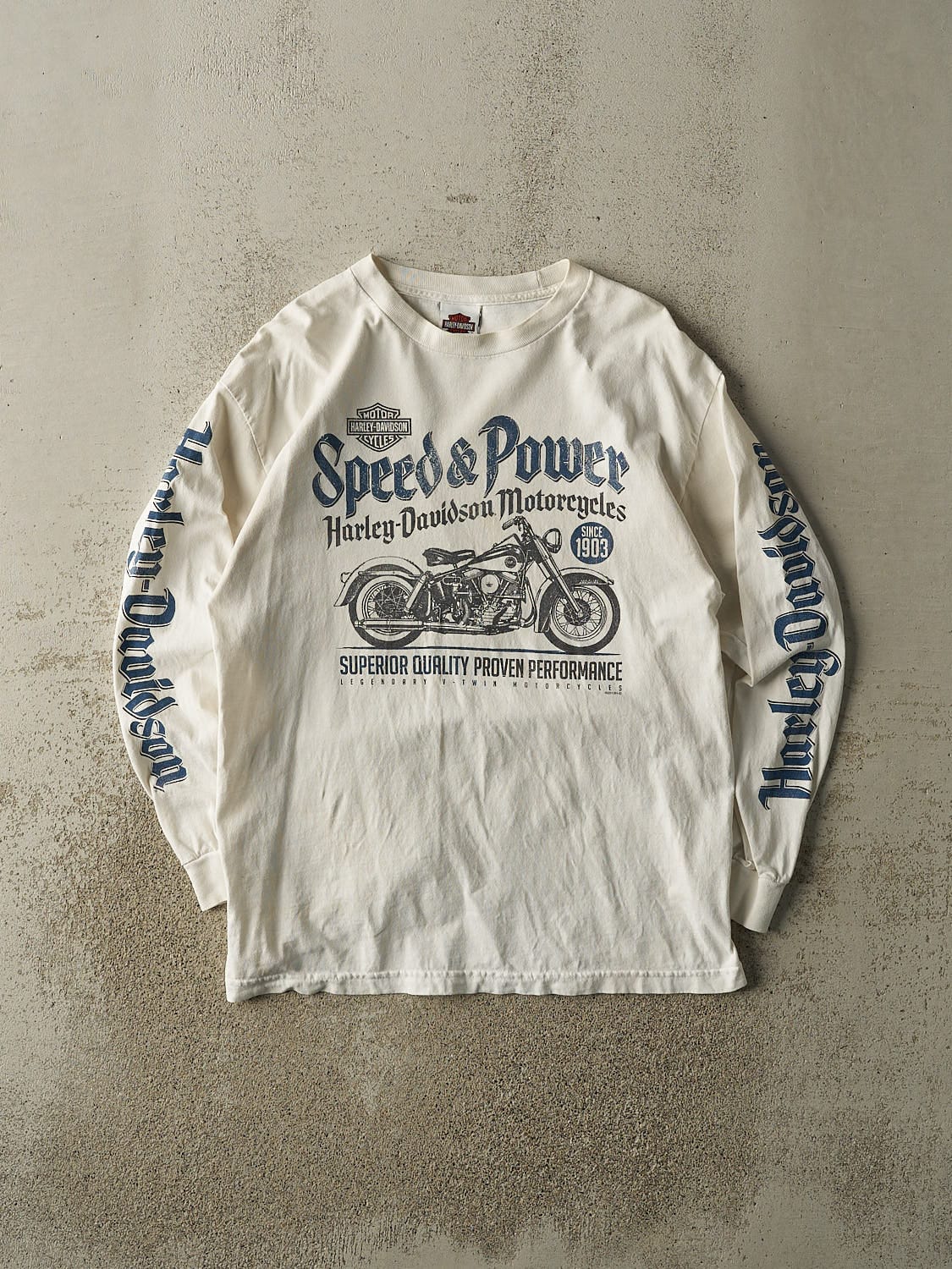 Vintage 13' White Harley Davidson Sioux Falls SD Long Sleeve (M/L)