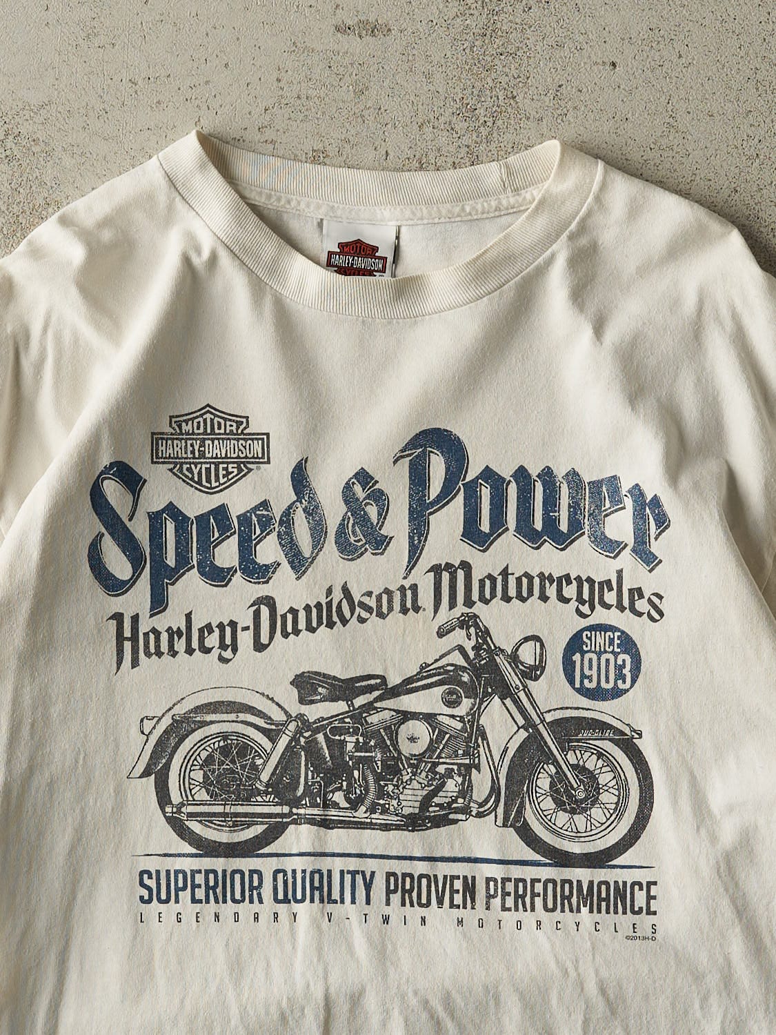 Vintage 13' White Harley Davidson Sioux Falls SD Long Sleeve (M/L) - Image 3