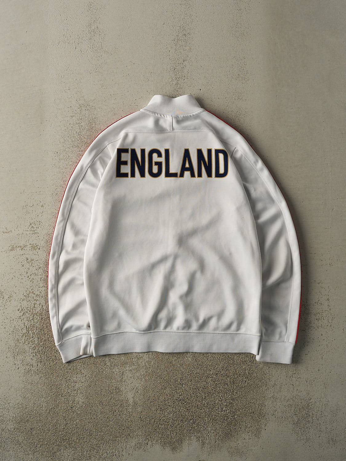Vintage 13' White & Red England Nike Track Jacket (L) - Image 3
