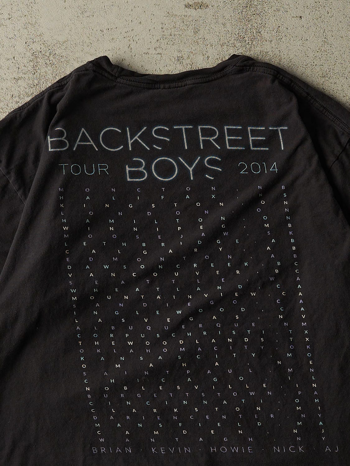 Vintage 14' Black Backstreet Boys Tour Tee (L) - Image 4