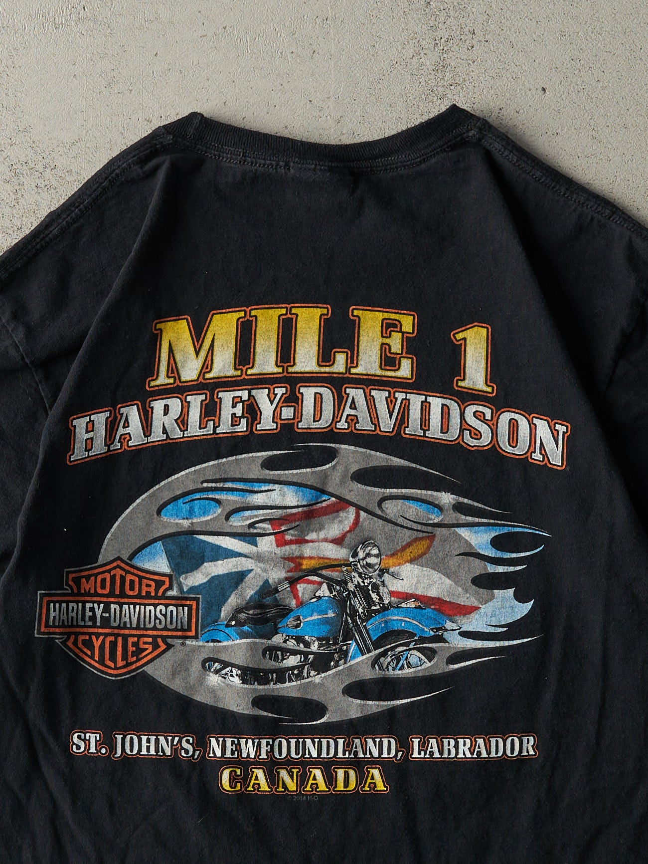Vintage 14' Black St. John's Newfoundland Harley Davidson Tee (M) - Image 4