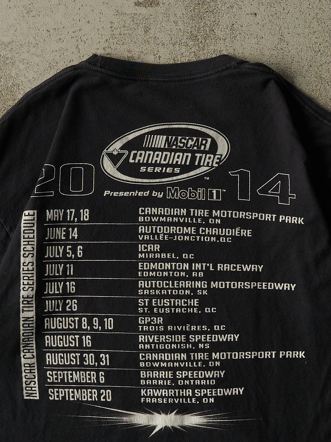 Vintage 14' Faded Black Nascar Racing Tee (M/L) - Image 4