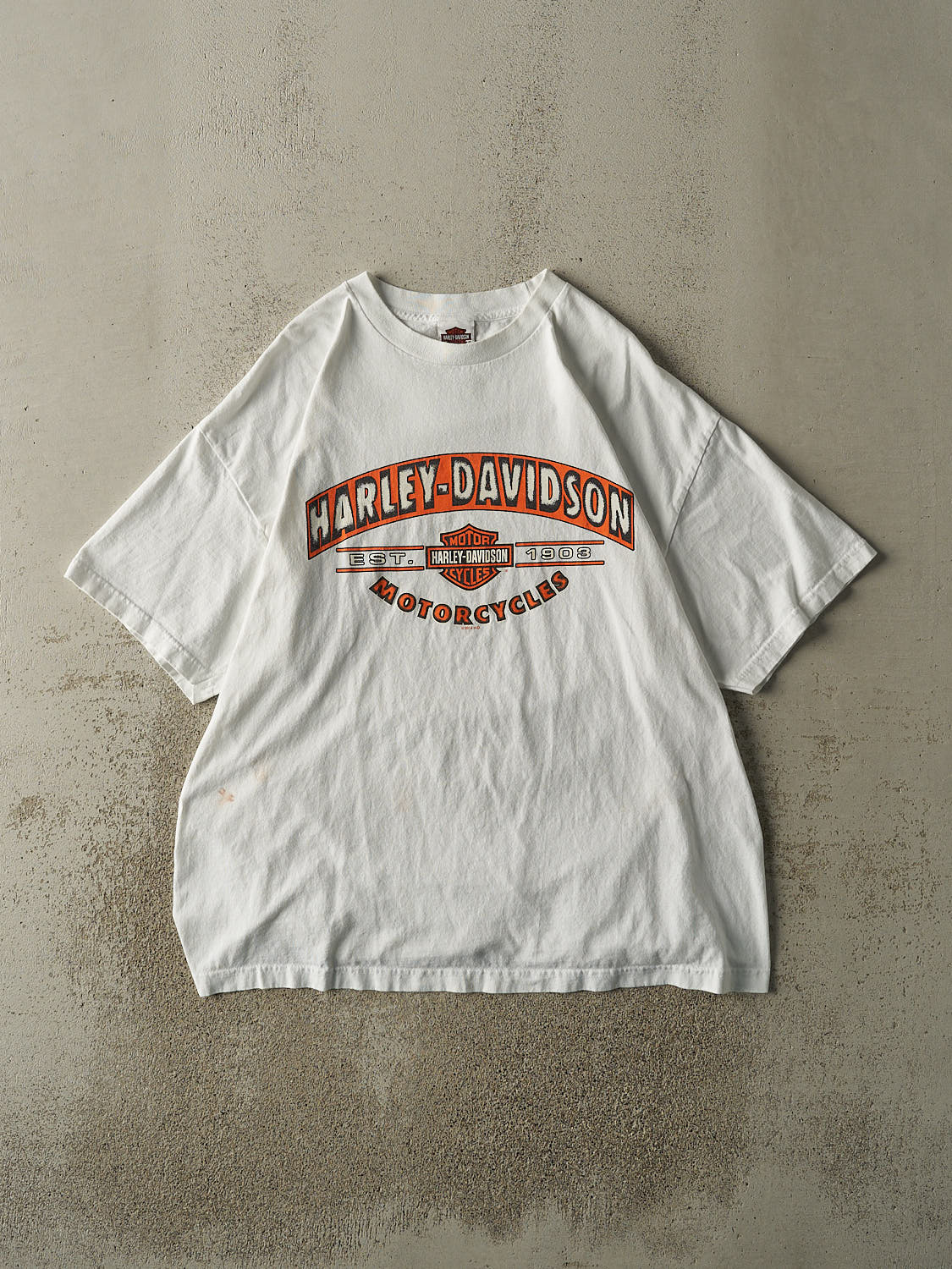 Vintage 14' White Orlando FL Harley Davidson Tee (XL/XXL)