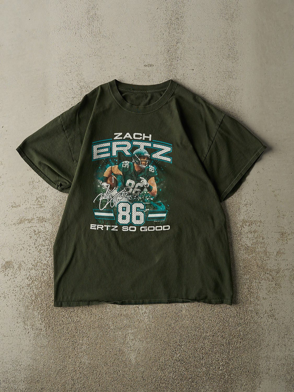 18' Green Philadelphia Eagles Zach Eartz Tee (M/L)