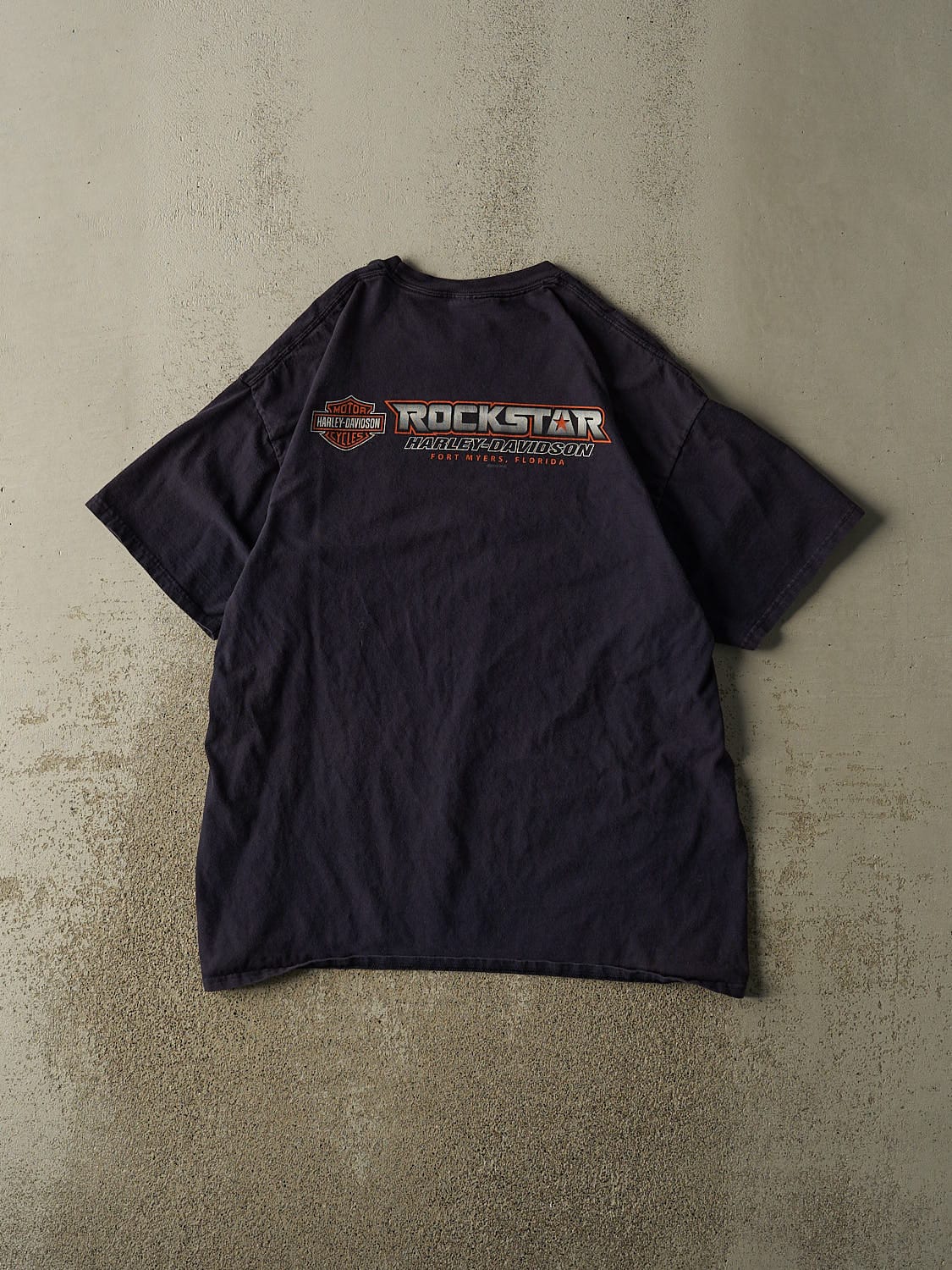19' Navy Blue Harley Davidson Fort Myners FL Pocket Tee (XL) - Image 2