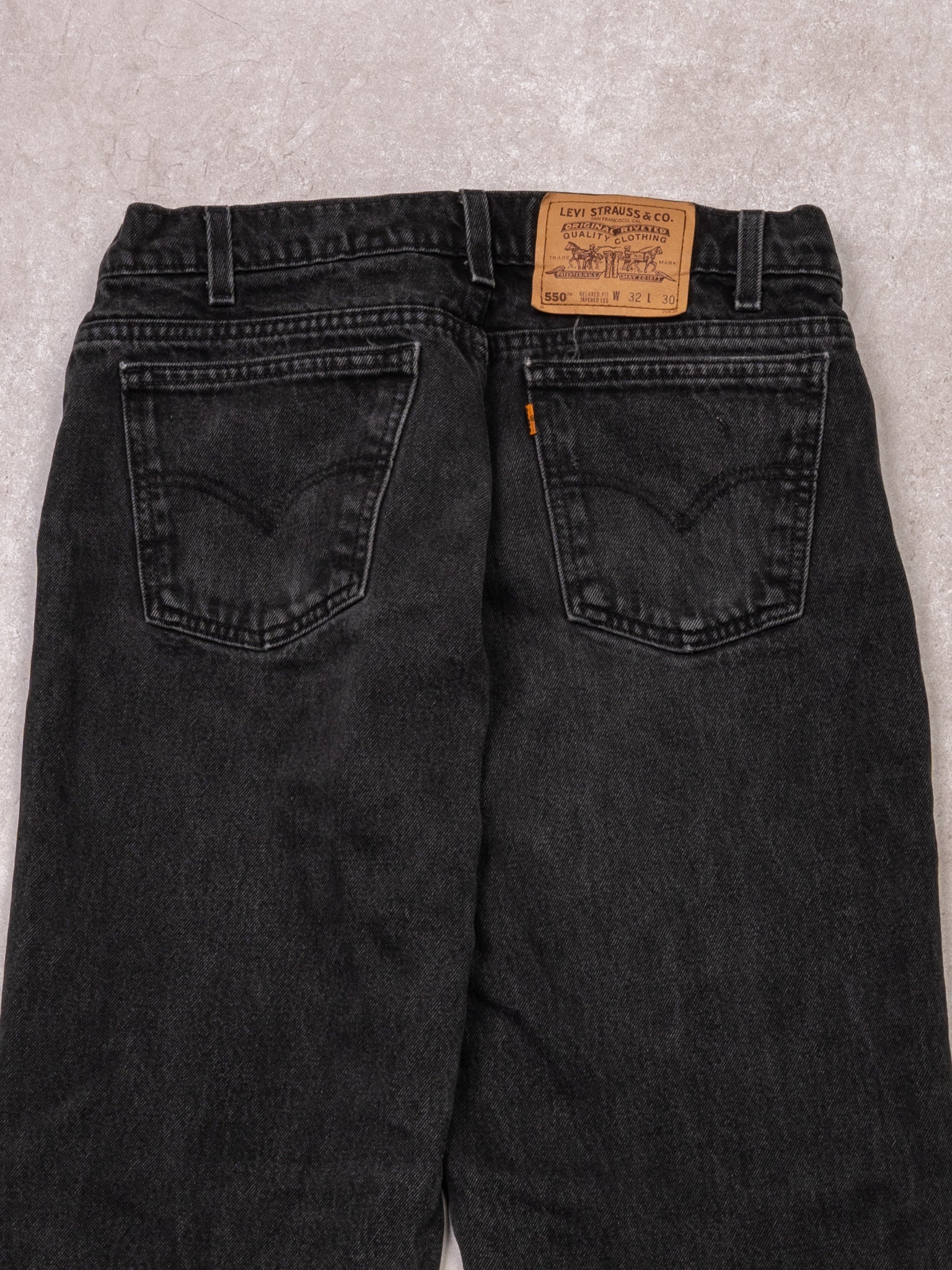 Vintage 1970s Black Levi 550 Orange Tab Jeans (31 x 30) - Image 4