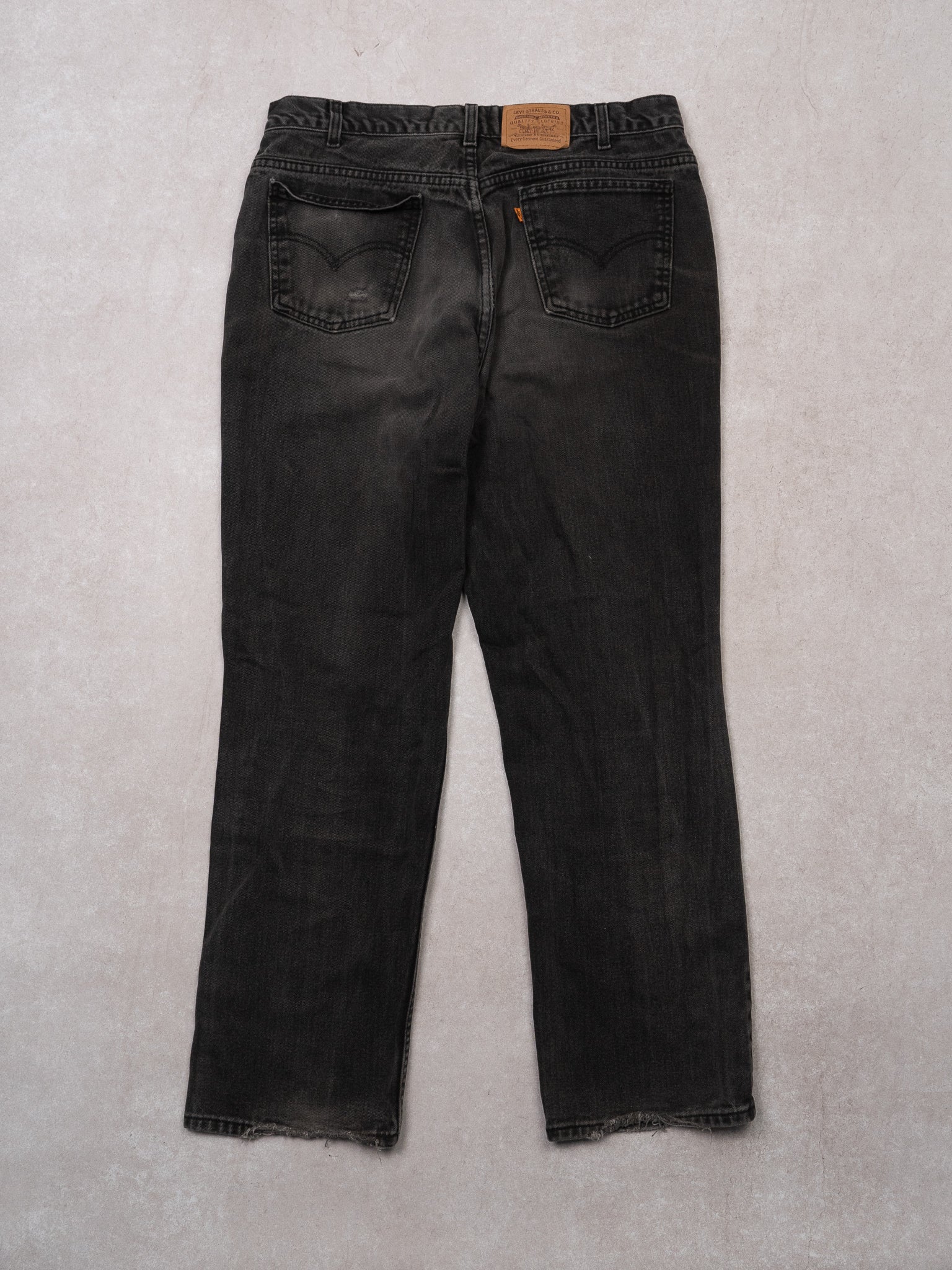 Vintage 1970s Black Levi Jeans w/ Rips (36 x 30) - Image 2