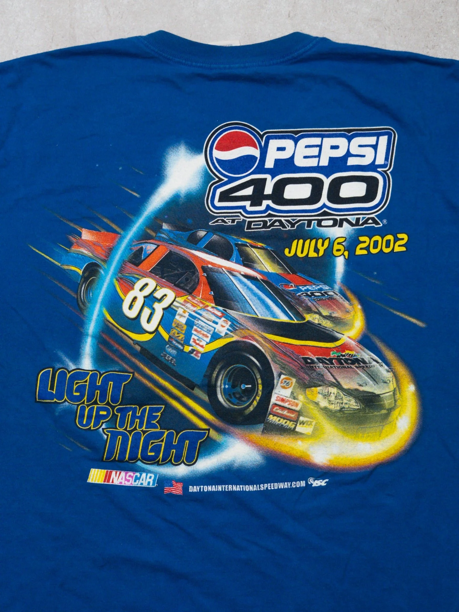 Vintage '02 Blue Pepsi Dayona 400 Racing Tee (L) - Image 2