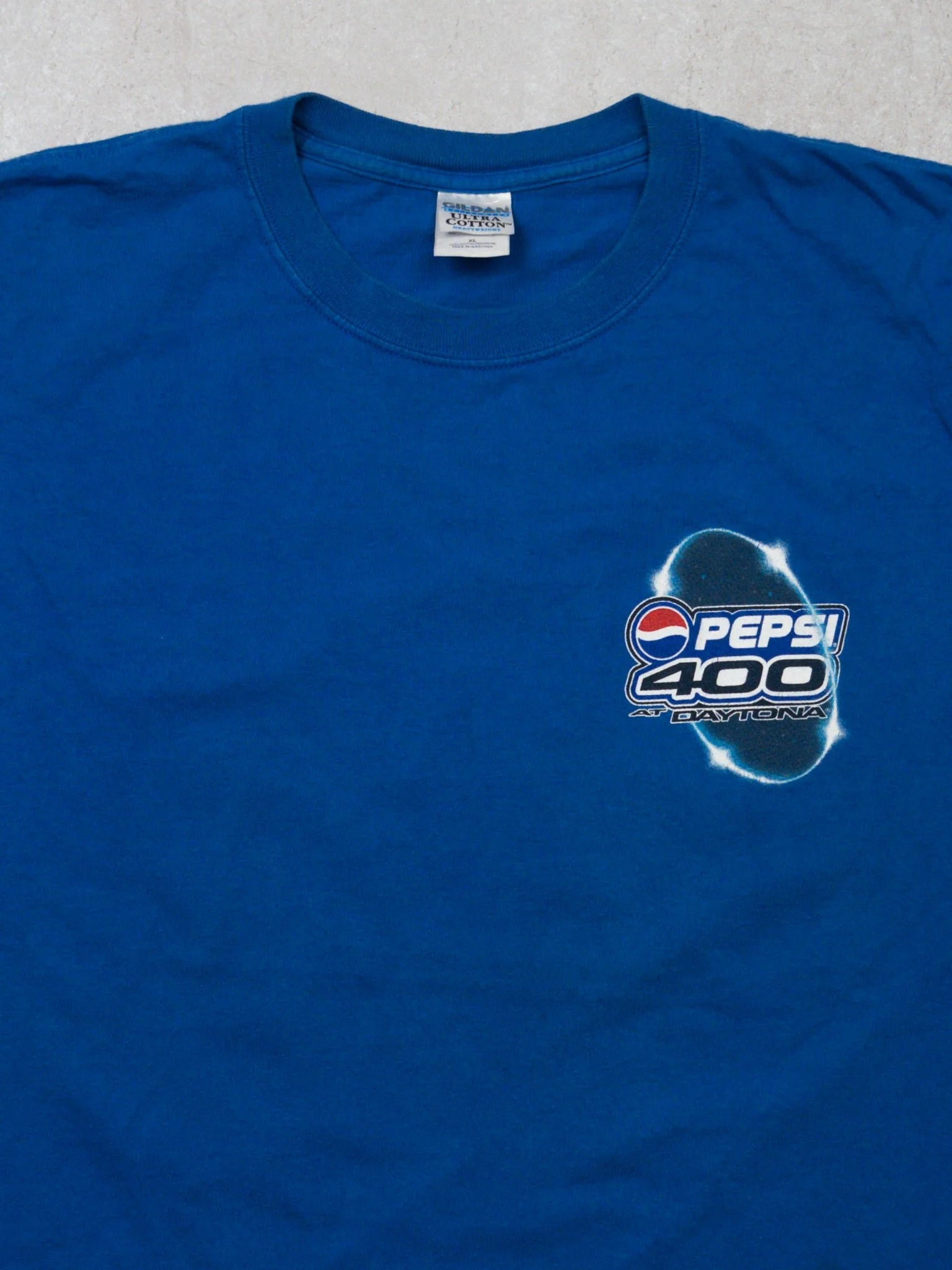 Vintage '02 Blue Pepsi Dayona 400 Racing Tee (L) - Image 4