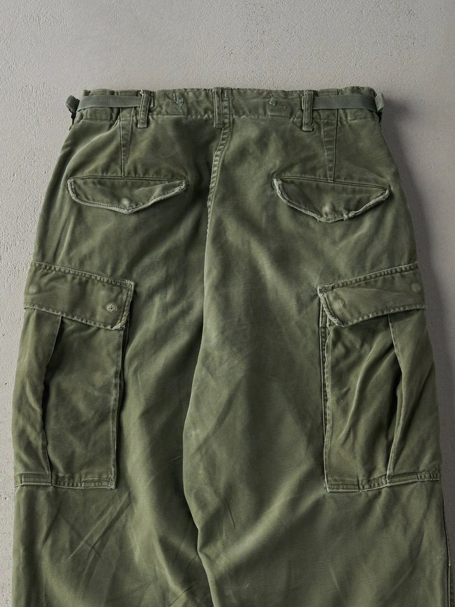 Vintage 50s Army Green Cargo Pants (30x31) - Image 5