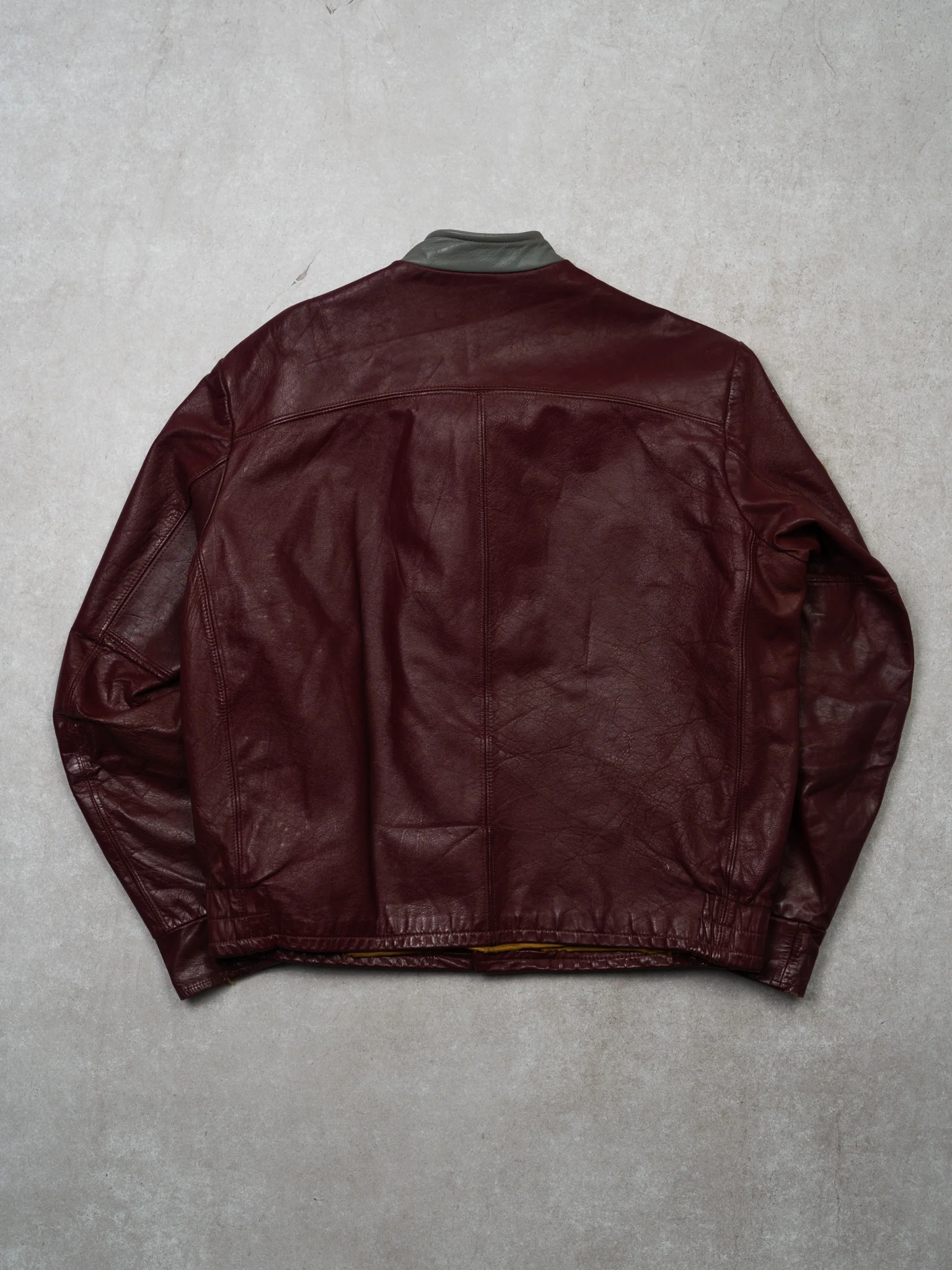 Vintage 1965 Maroon Cossa Raiders Champions Leather Jacket (M) - Image 3