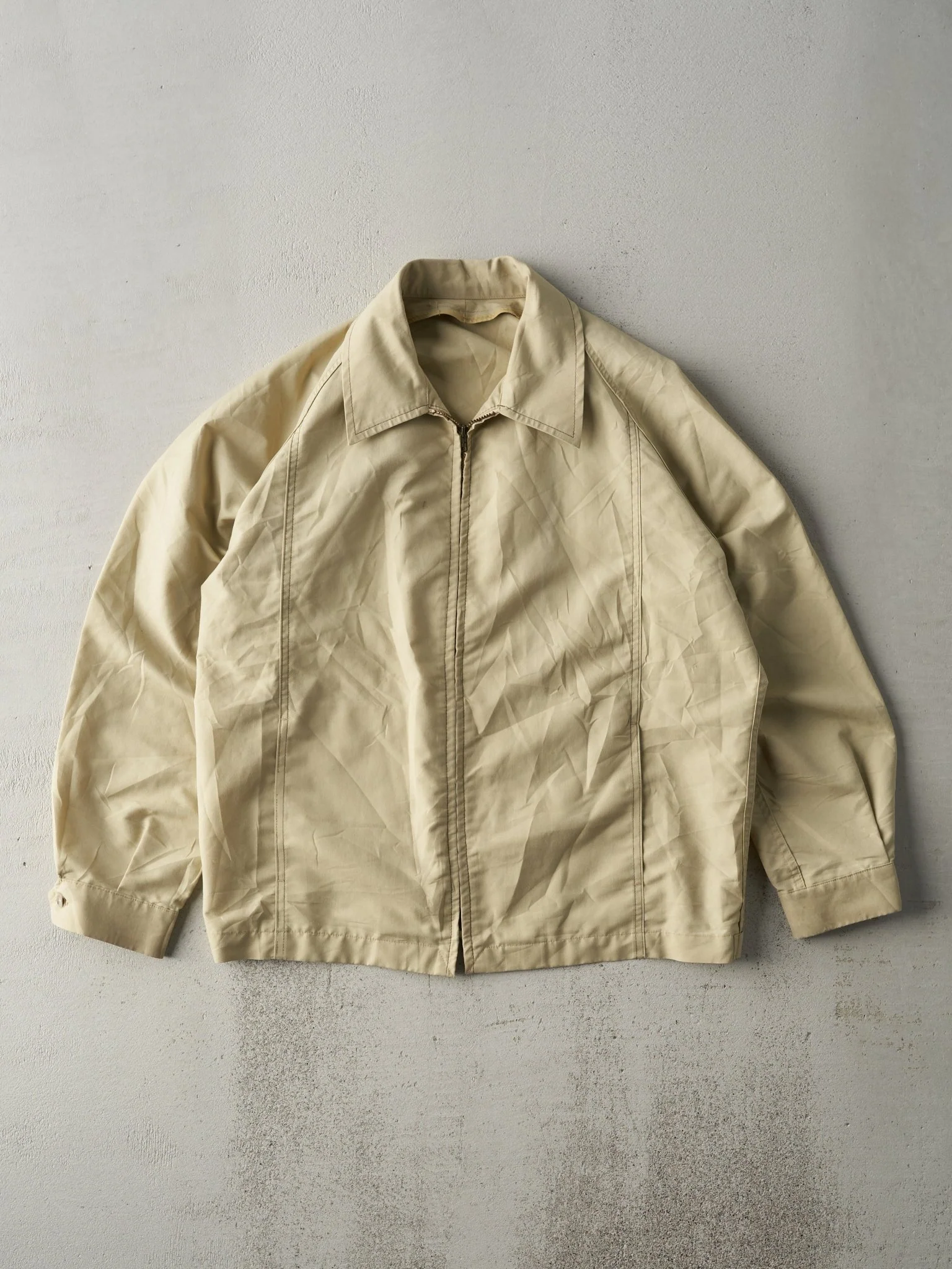 Vintage 70s Beige Blank Work Jacket (M/L)