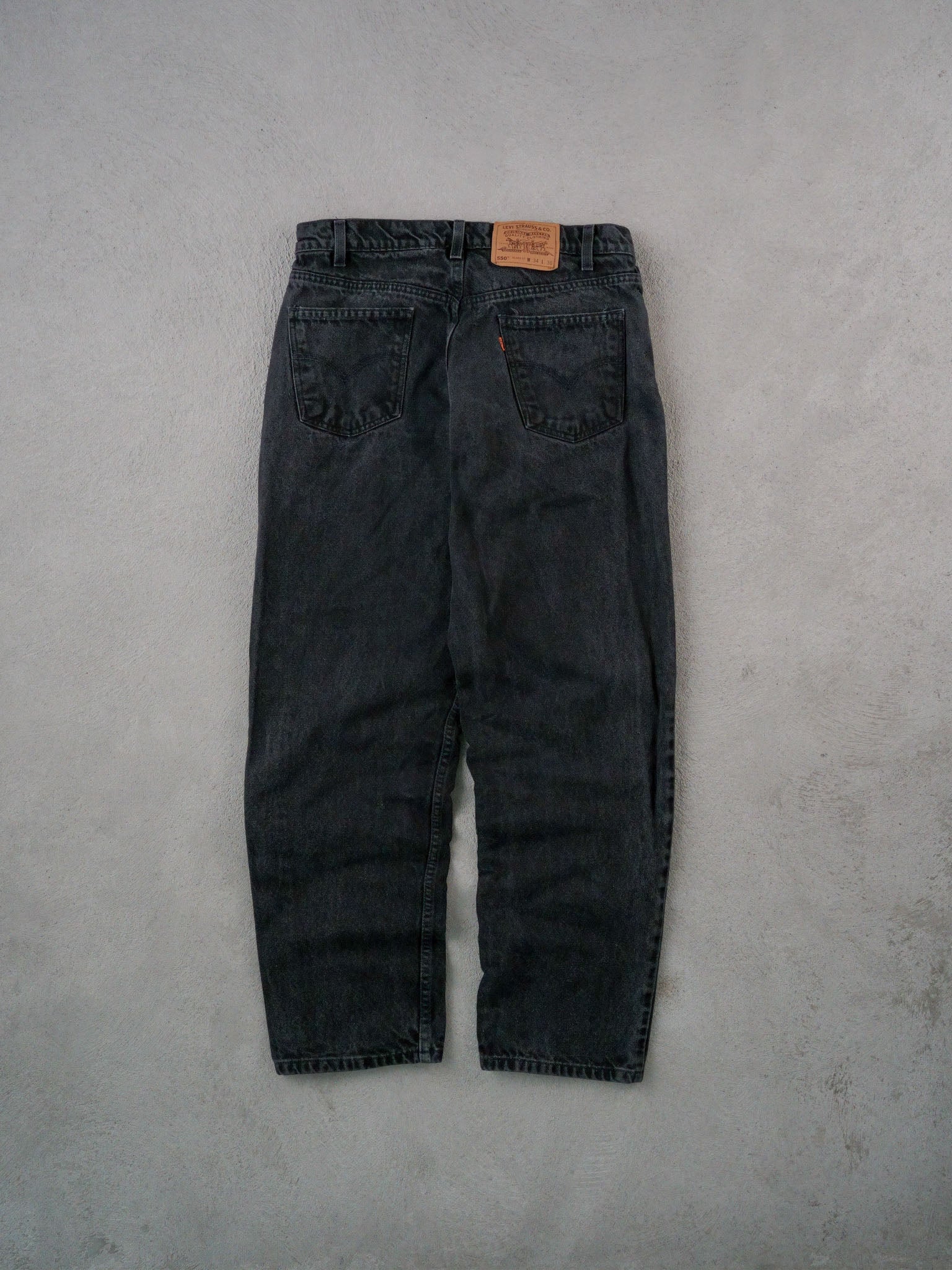 Vintage 70s Black Levi's 550 Denim Jeans (34x30) - Image 2