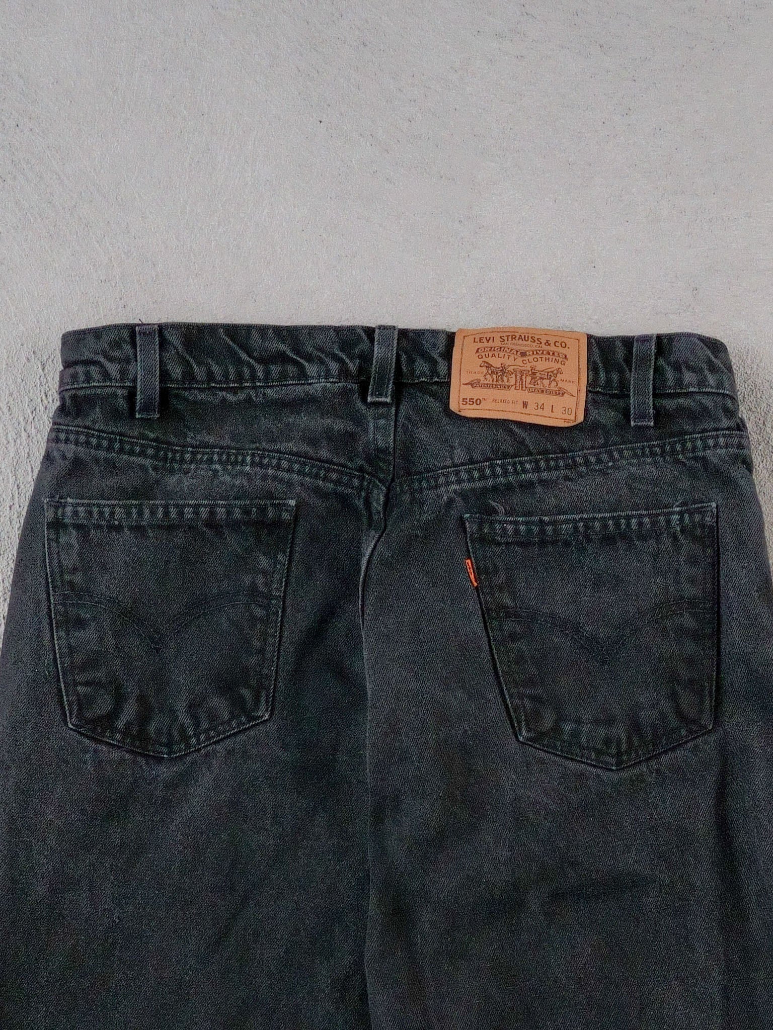 Vintage 70s Black Levi's 550 Denim Jeans (34x30) - Image 4