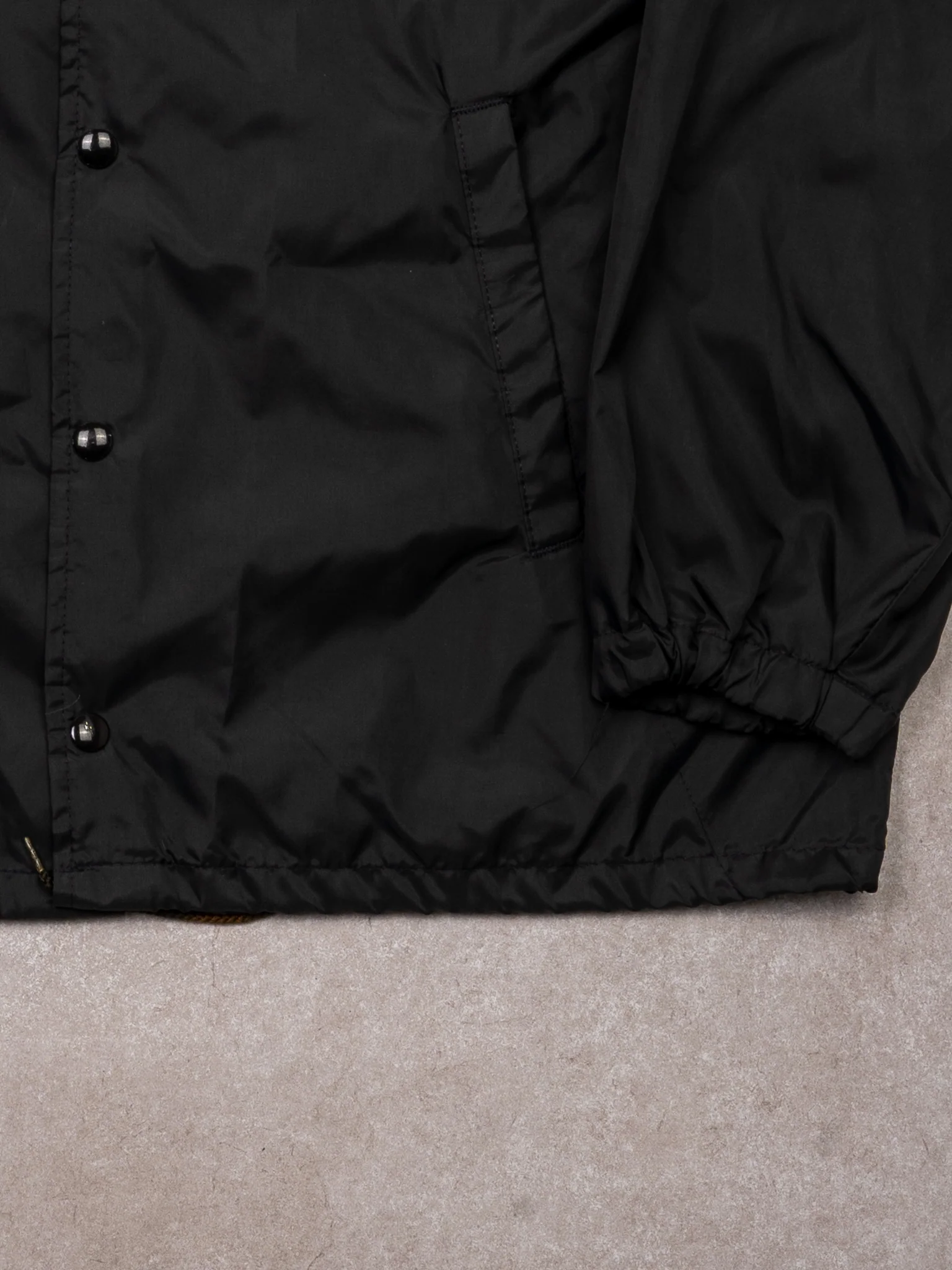 Vintage 70s Black Posty Trucking Light Windbreaker Jacket  (M/L) - Image 3