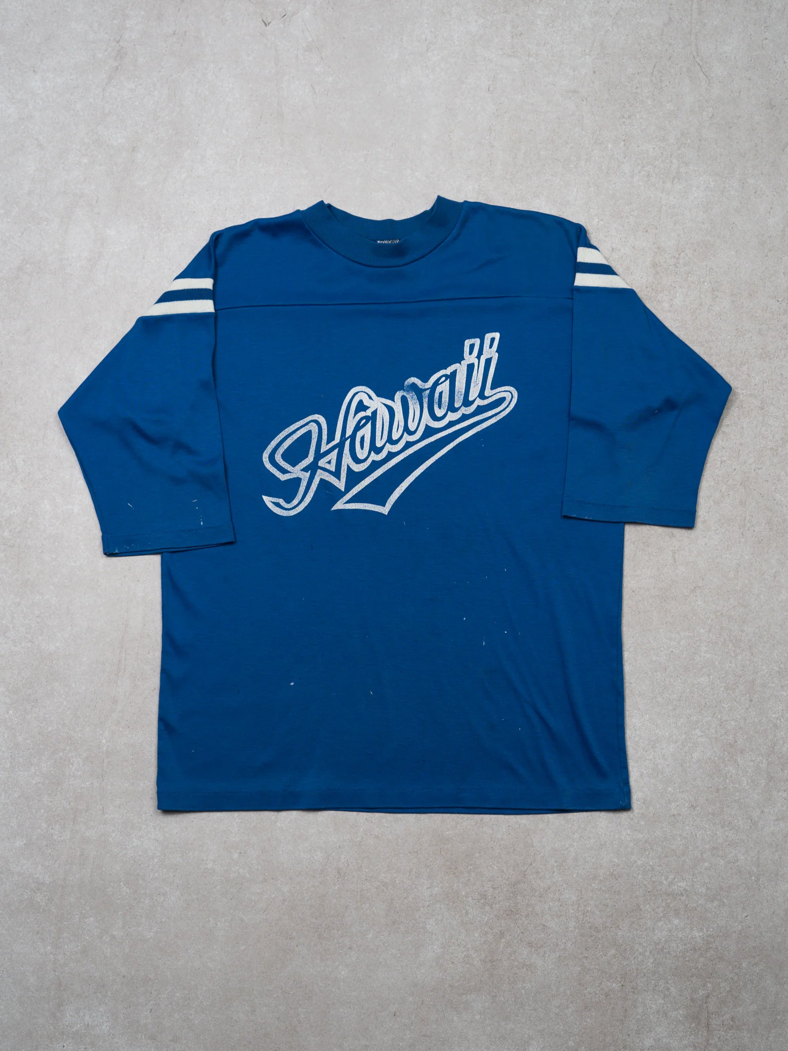 Vintage 1980s Blue Hawaii 3/4 Sleeve Shirt (S)