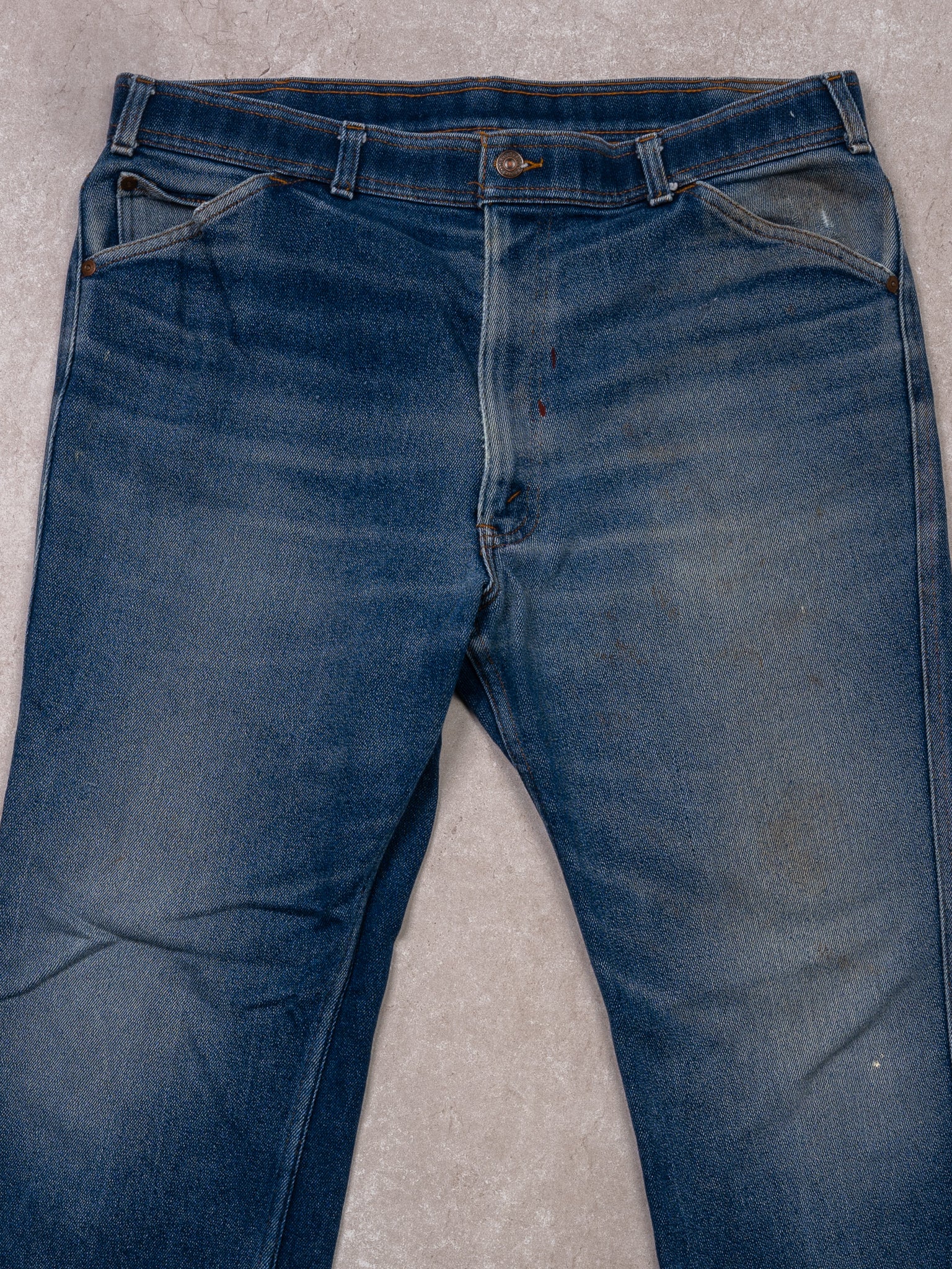 Vintage 70s Blue Levi Action Casual Jeans (36 x 30) - Image 2