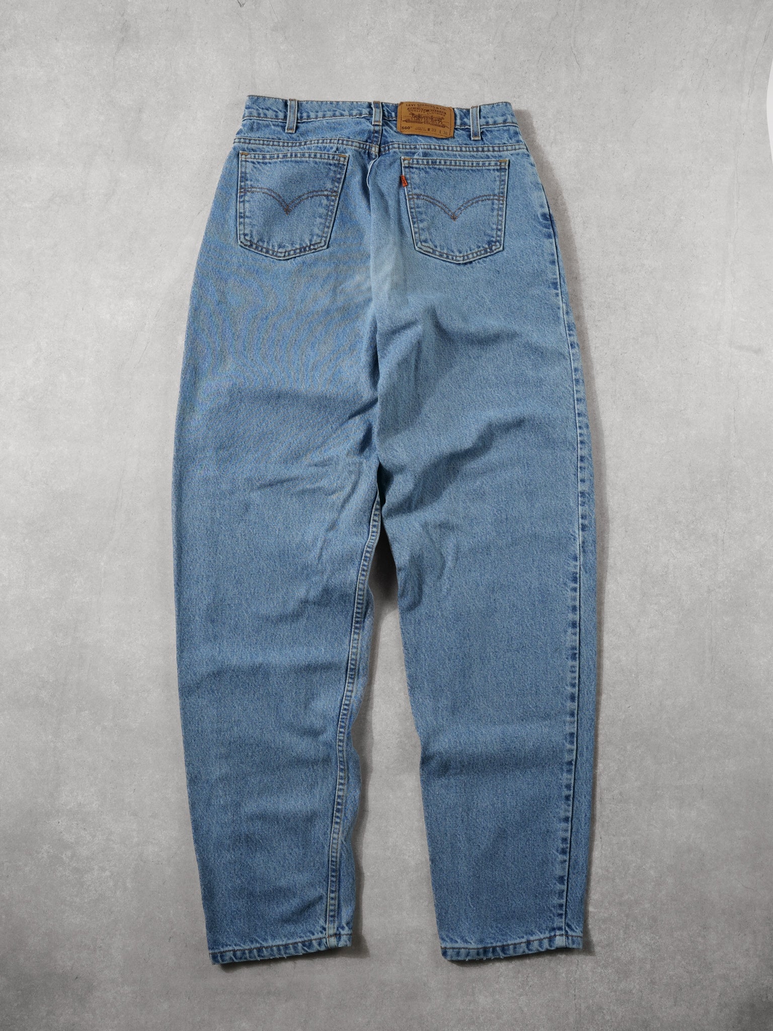 Vintage 70s Blue Levi's 560 Denim Jeans (32x34) - Image 2