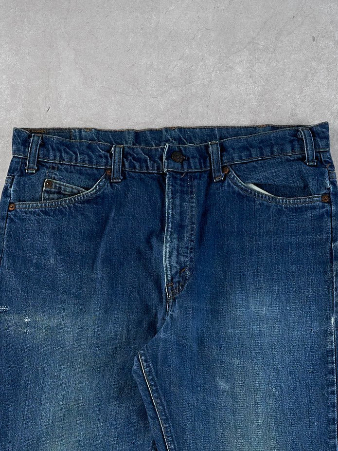 Vintage 70s Blue Levi's Denim Jeans (36x34) - Image 3