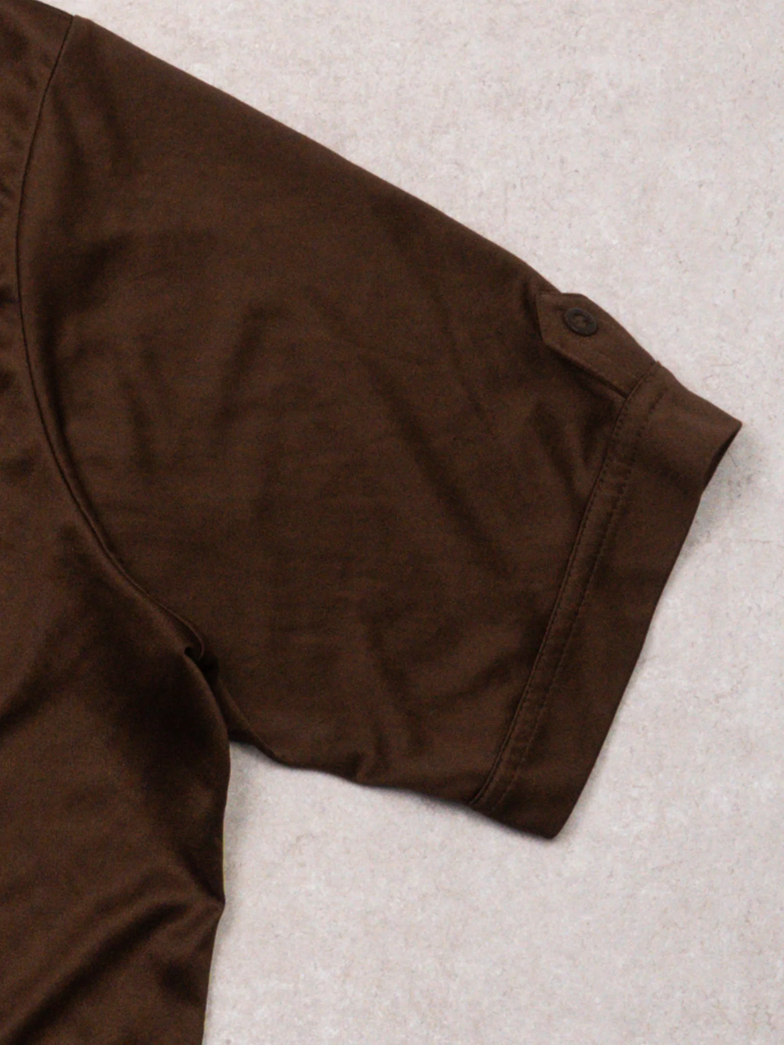 Vintage 70s Brown Kmart Knit Sports Shirt (M) - Image 3