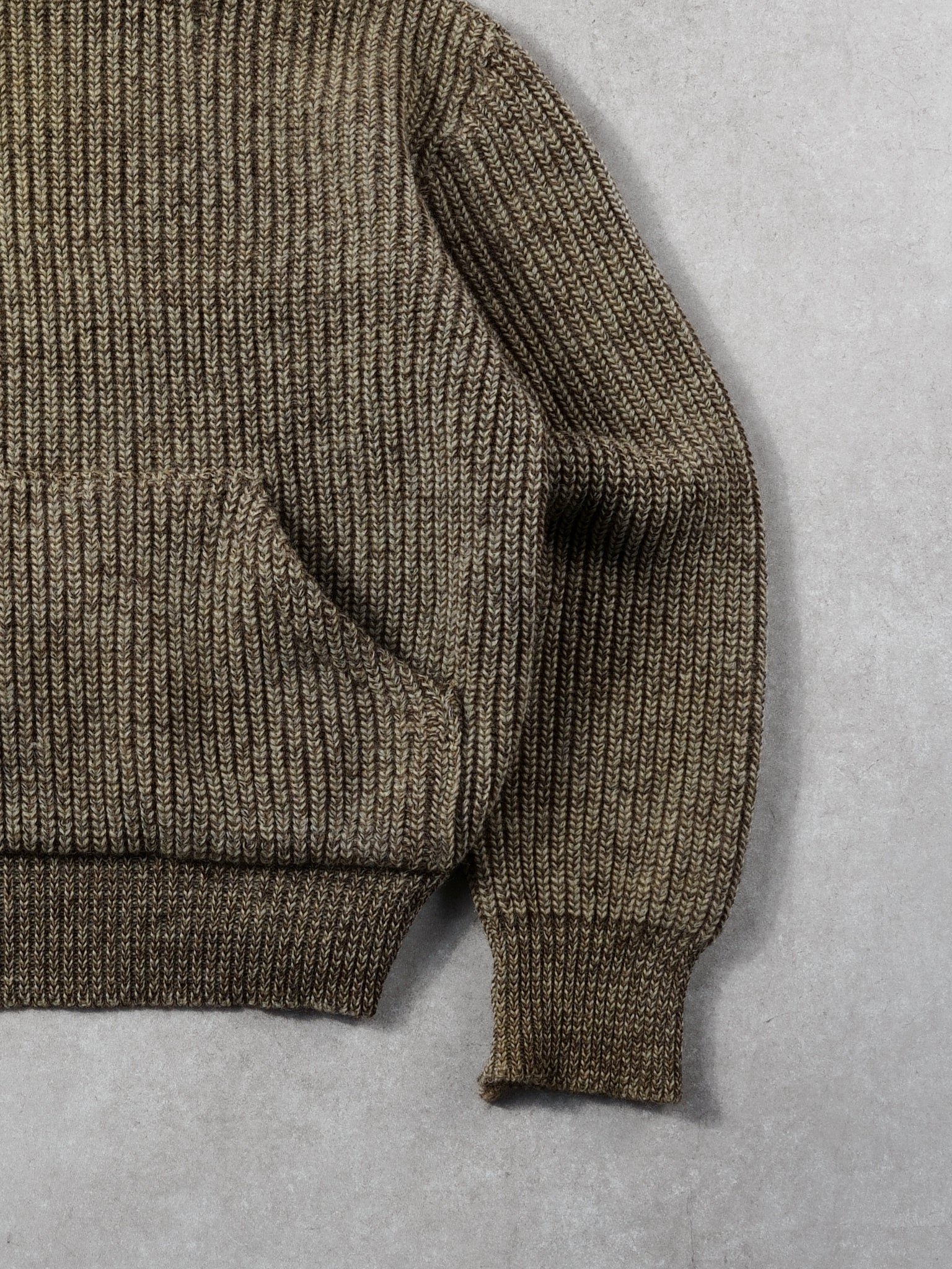 Vintage 70s Brown Knit Hoodie (S/M) - Image 3