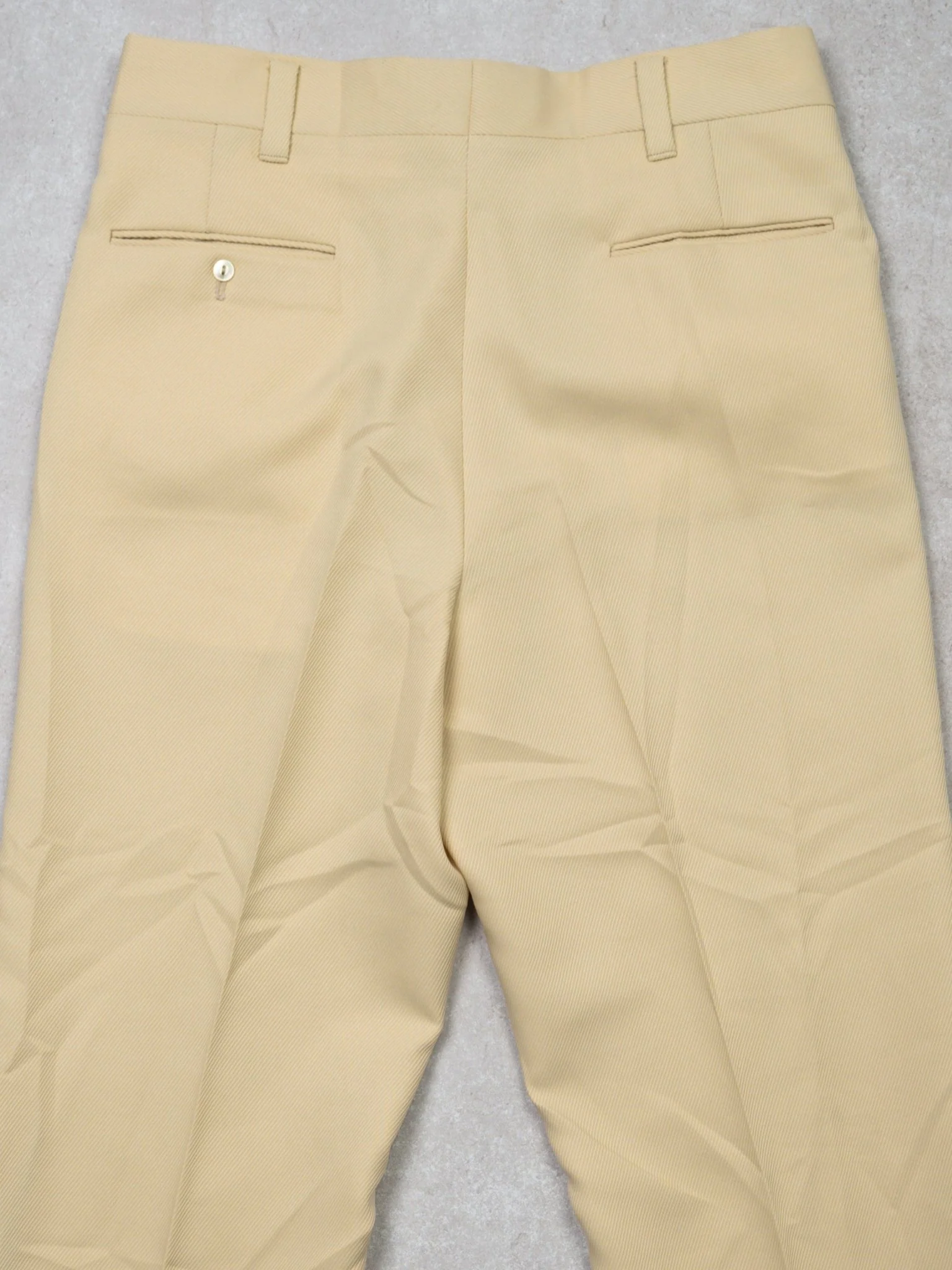 Vintage 70s Cream Dress Pants (32 x 28) - Image 4