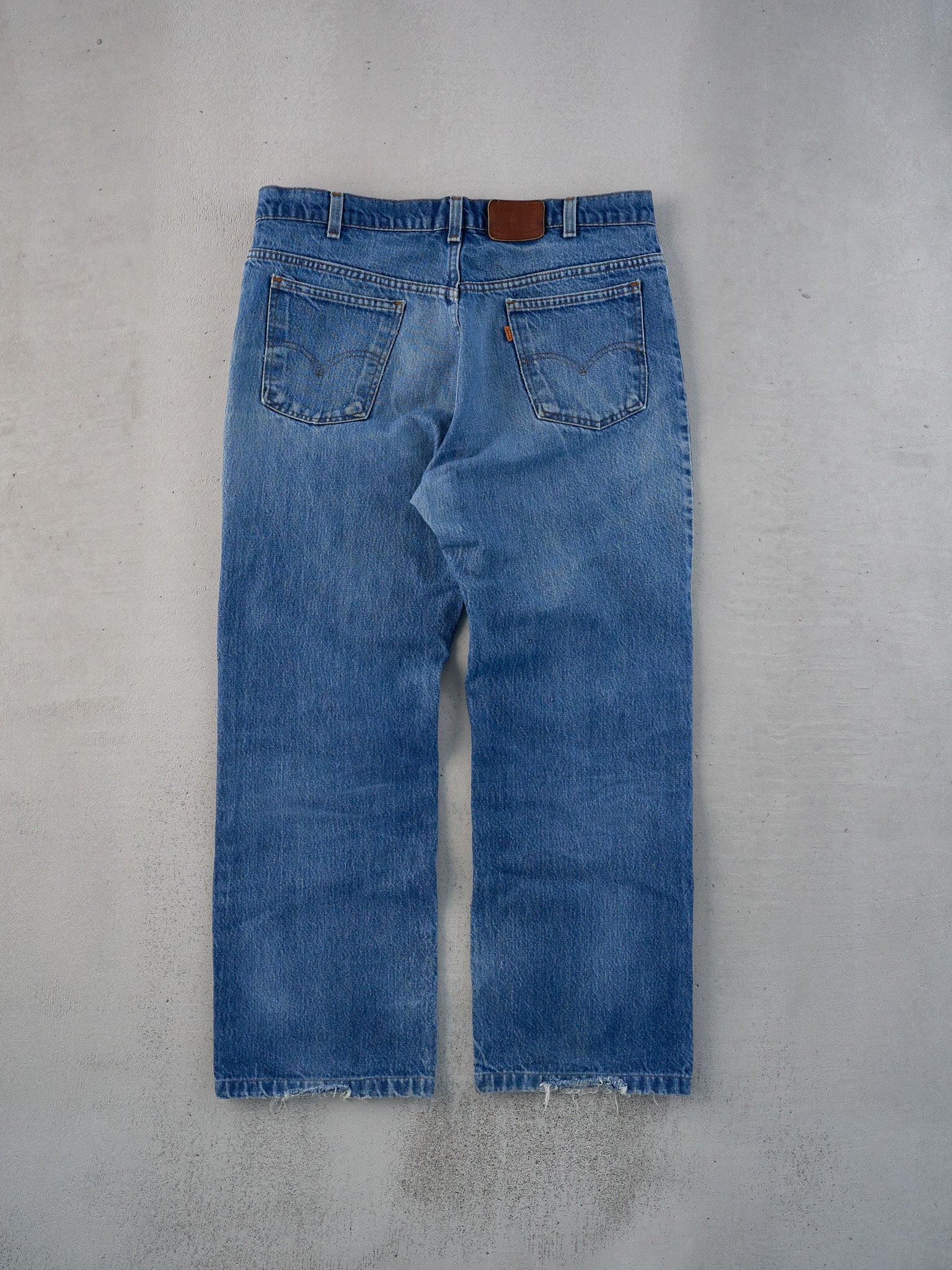 Vintage 70s Dark Blue Levi's 506 Denim Jeans (36x29) - Image 2